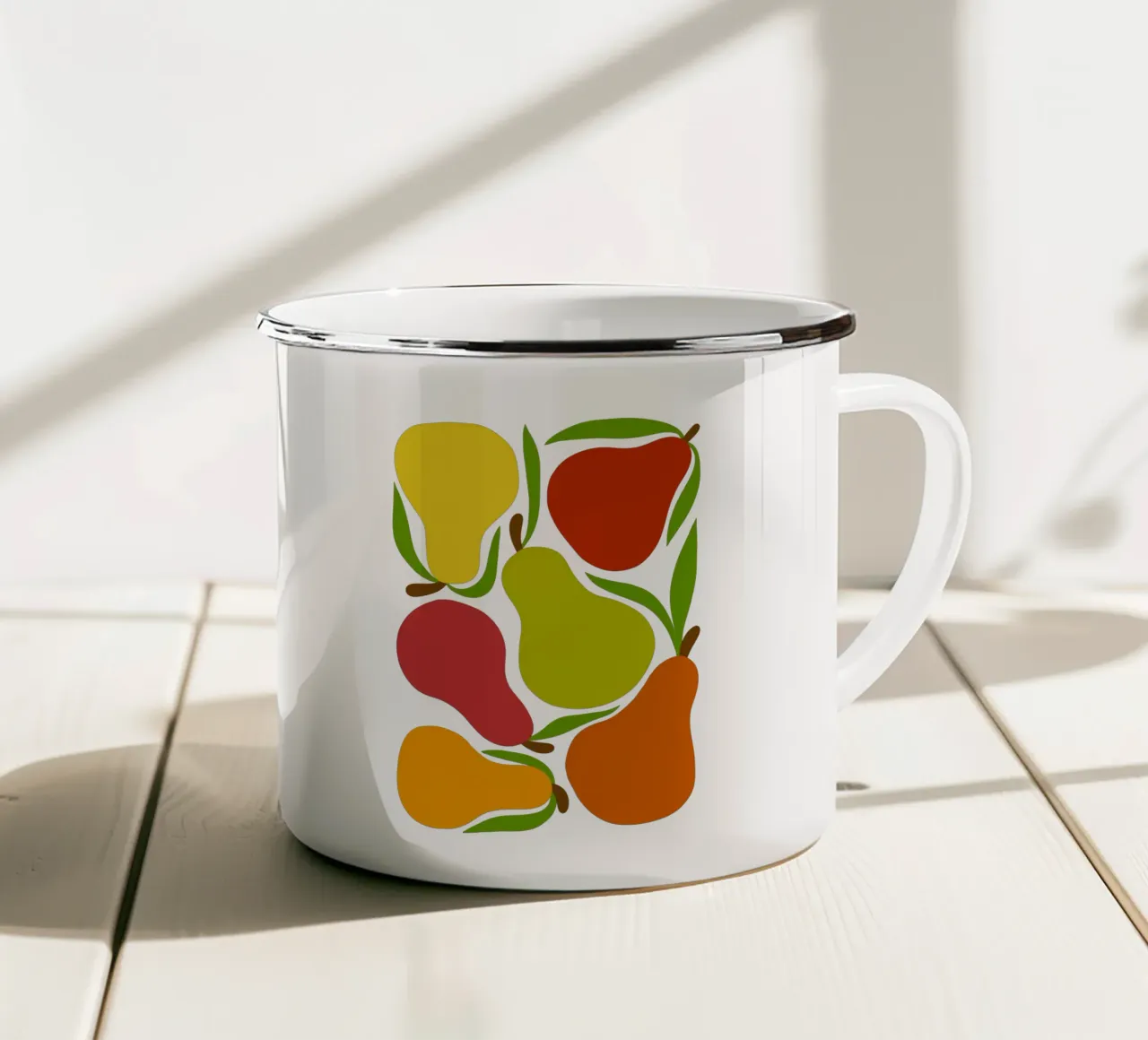 Colorful pears tazza in smalto da TijanaArtStudio88