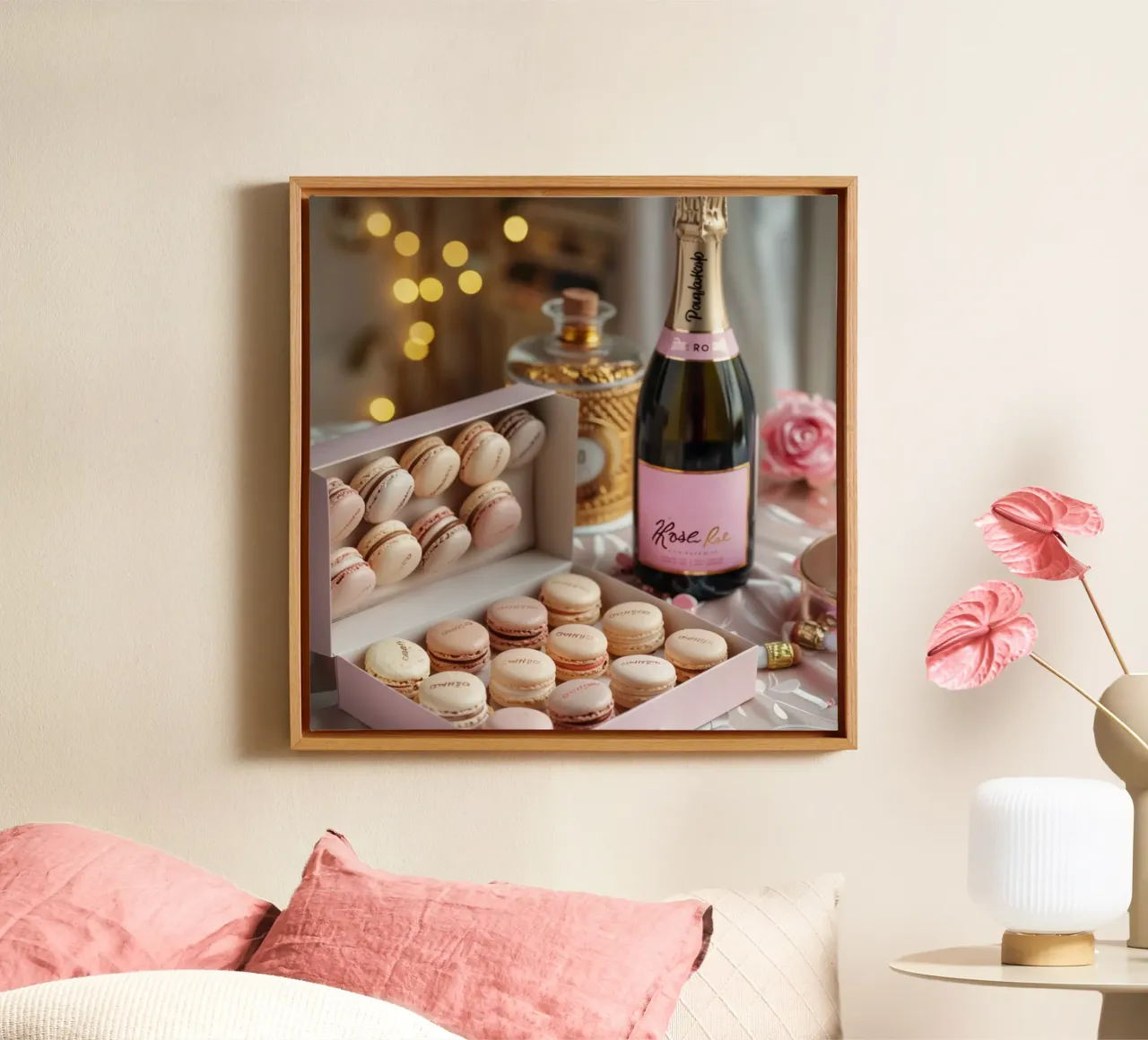 Fard e bolle di sapone tela con Cornice a cassetta da StillVibe Home