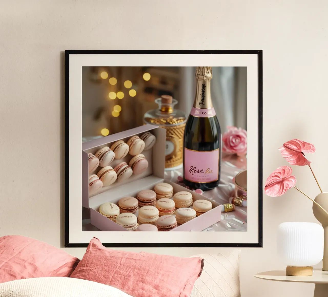 Fard e bolle di sapone poster con telaio in alluminio da StillVibe Home