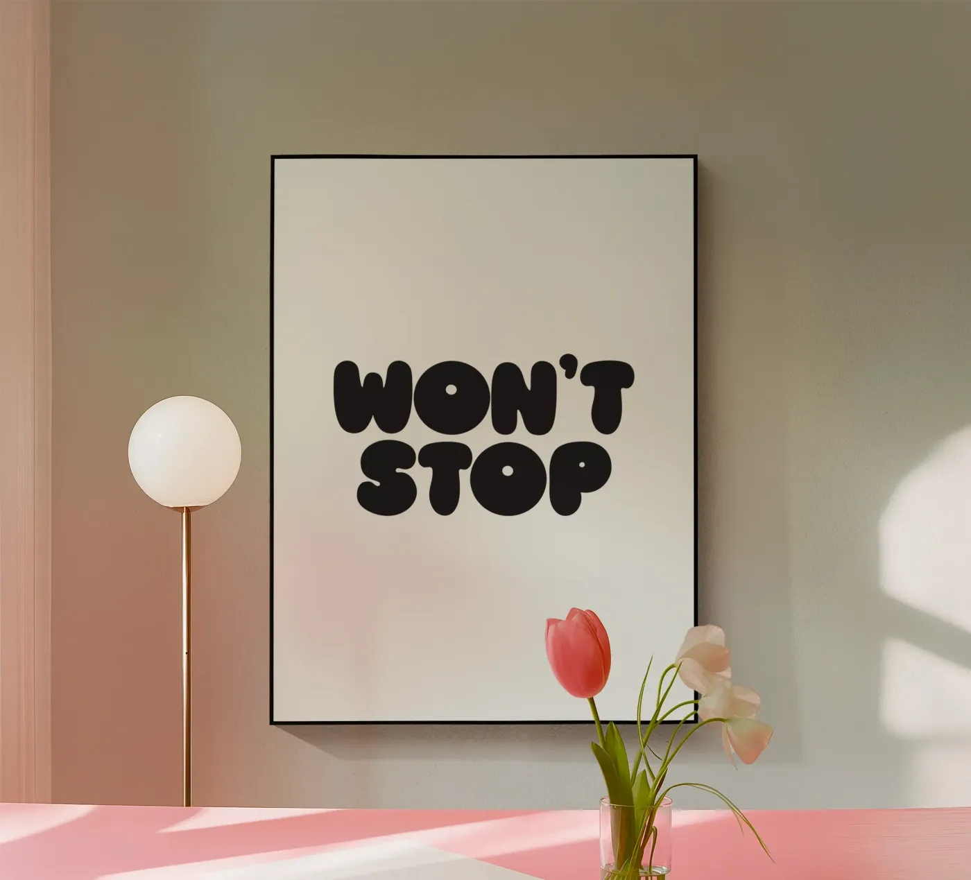 Won't Stop plexiglass da Verplanungsagentur