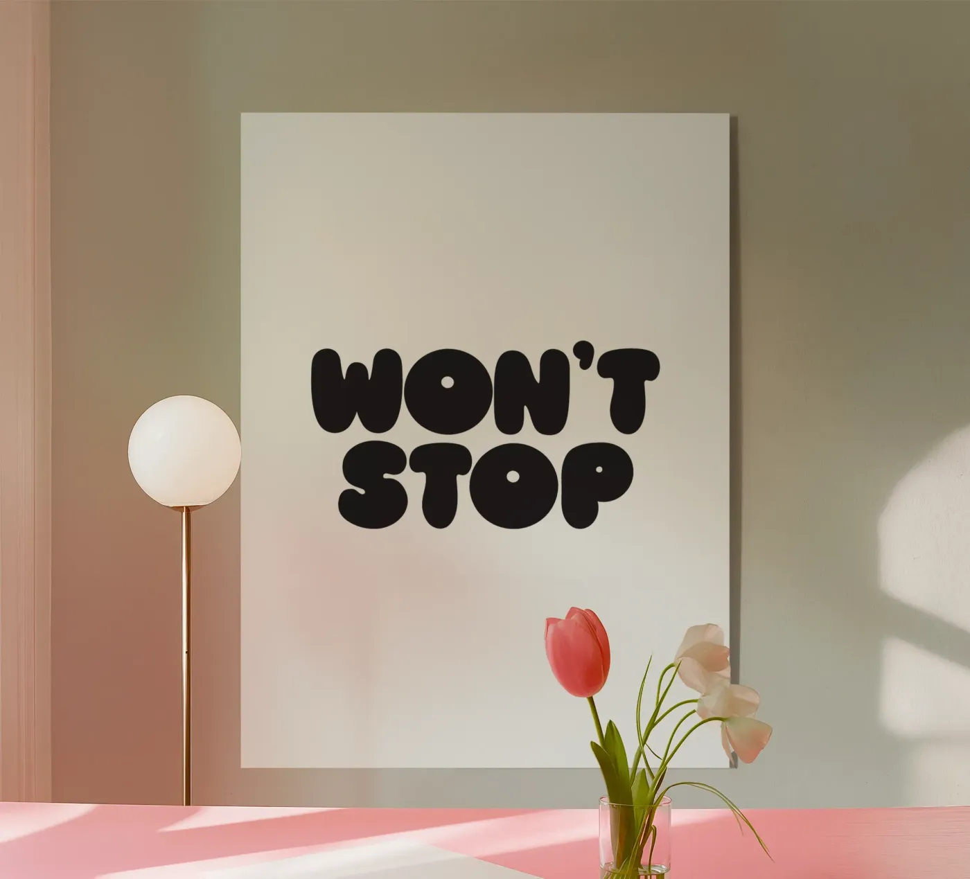 Won't Stop plexiglass da Verplanungsagentur