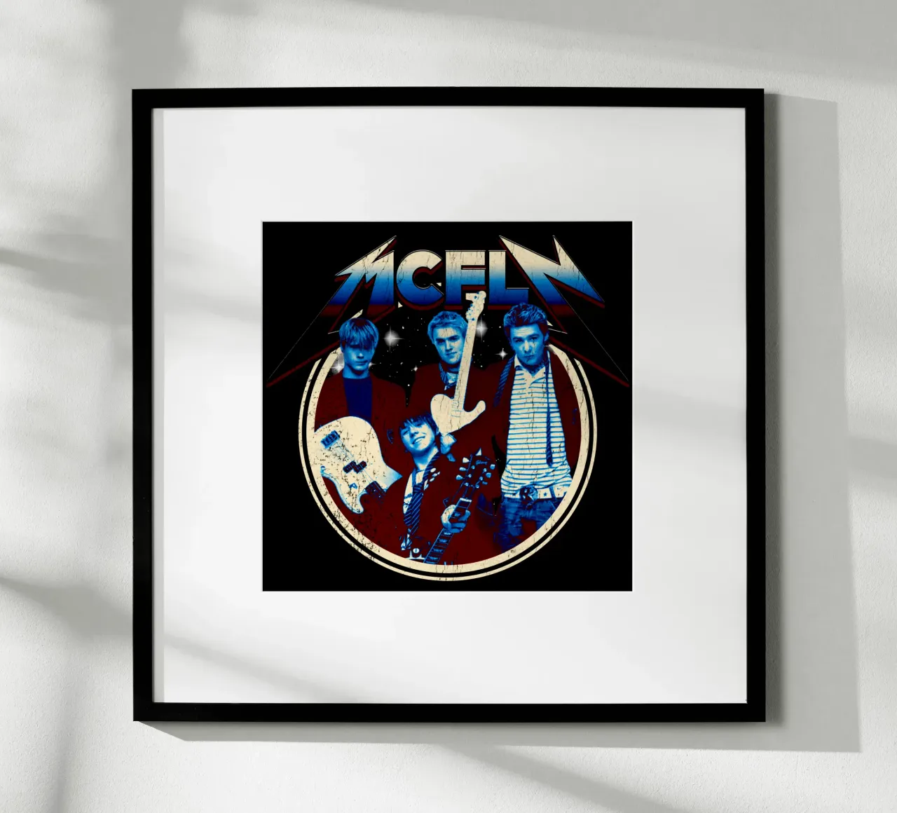 Vintage 90 Style Pop Rock Maglietta oversize poster da igoshdesigns