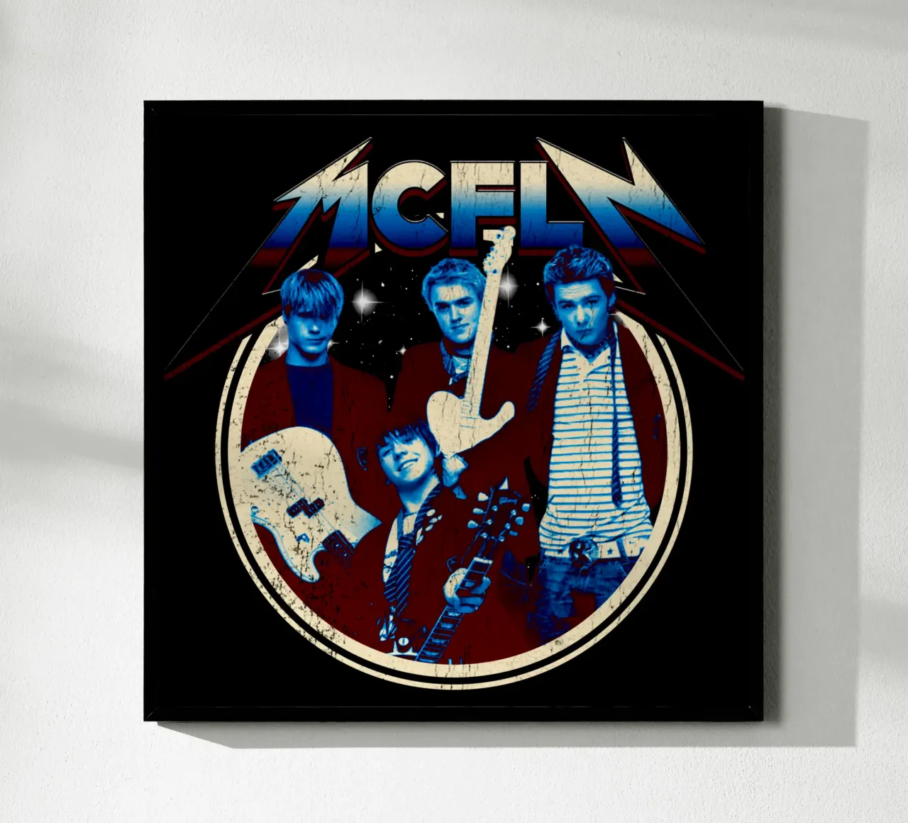 Vintage 90 Style Pop Rock Maglietta oversize poster da igoshdesigns