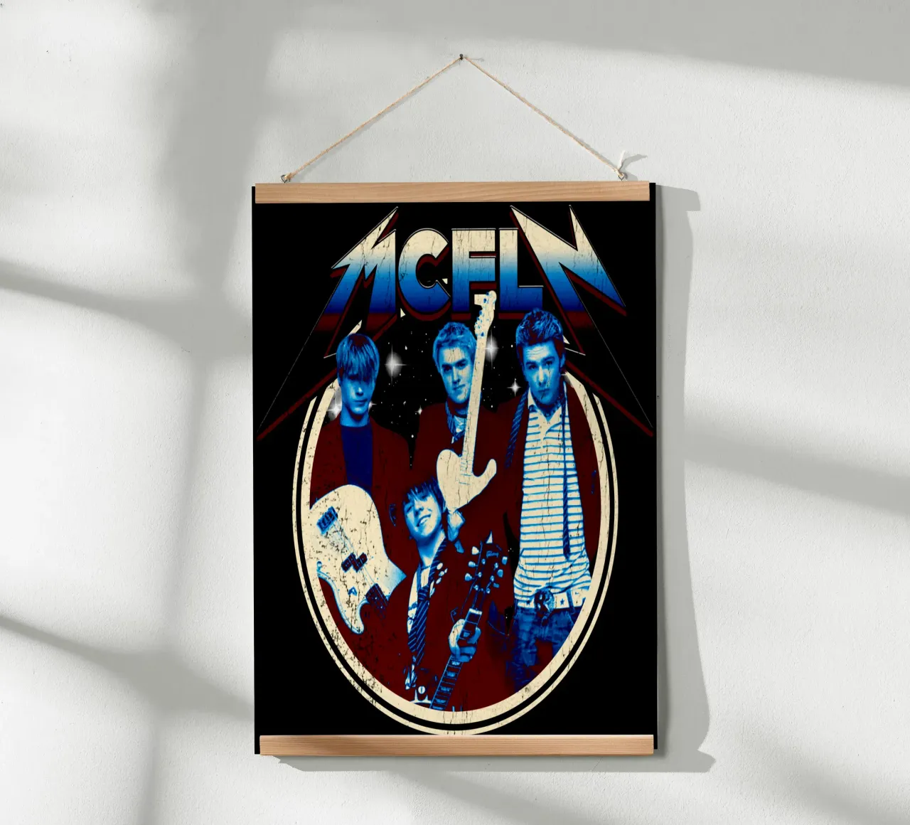 Vintage 90 Style Pop Rock Maglietta oversize poster da igoshdesigns