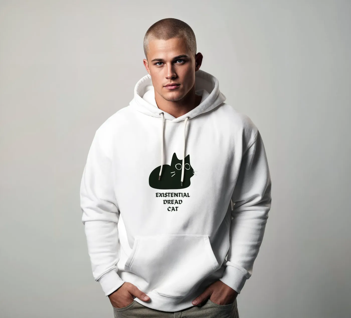 Existential Dread Cat hoodie van Melty Shirts