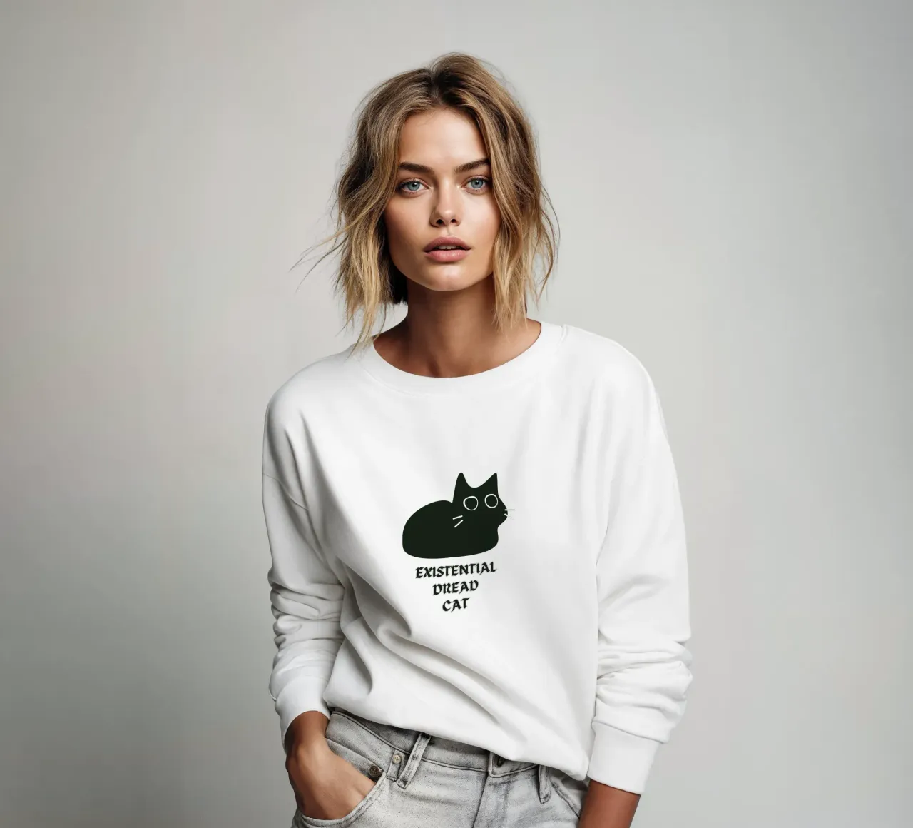 Existential Dread Cat felpa da Melty Shirts