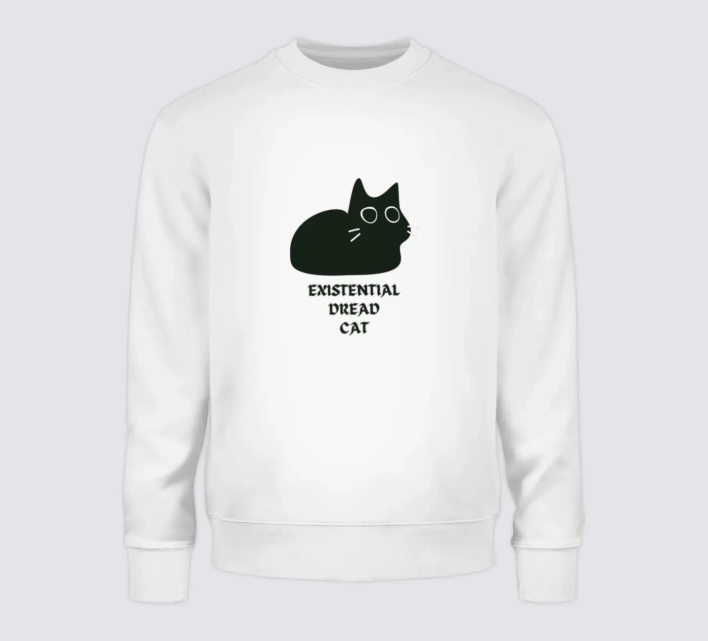 Existential Dread Cat sweatshirt van Melty Shirts