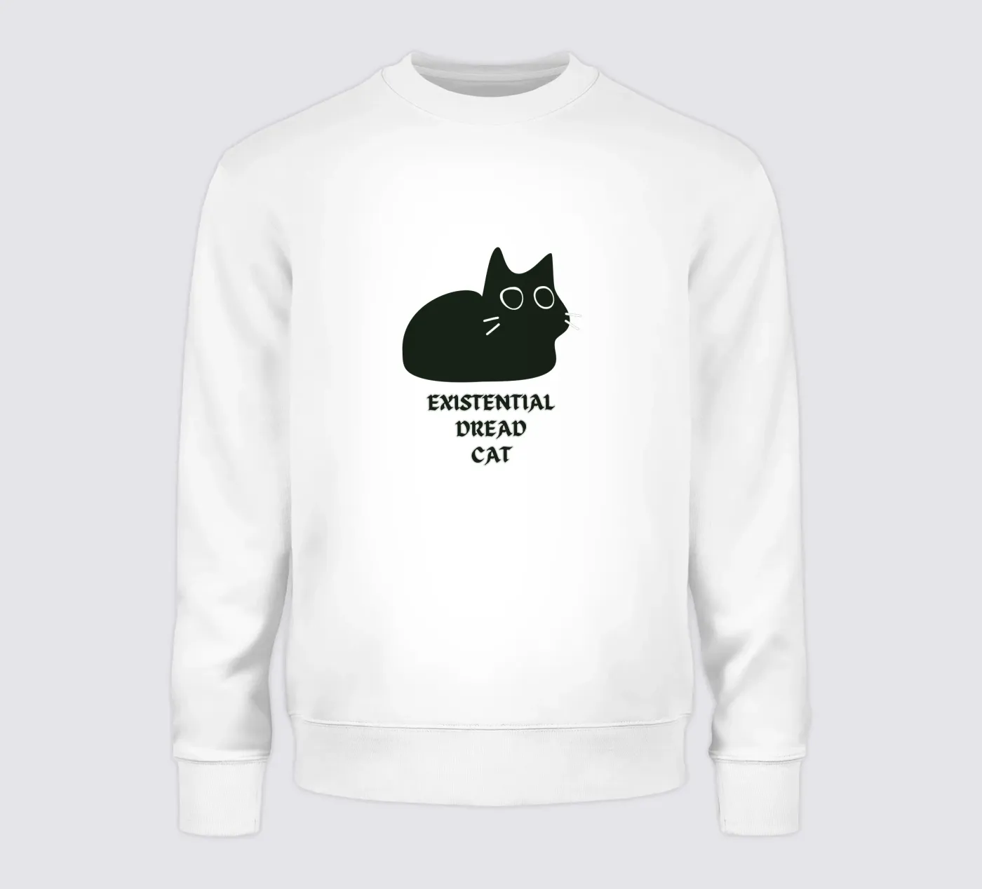 Existential Dread Cat sweatshirt van Melty Shirts