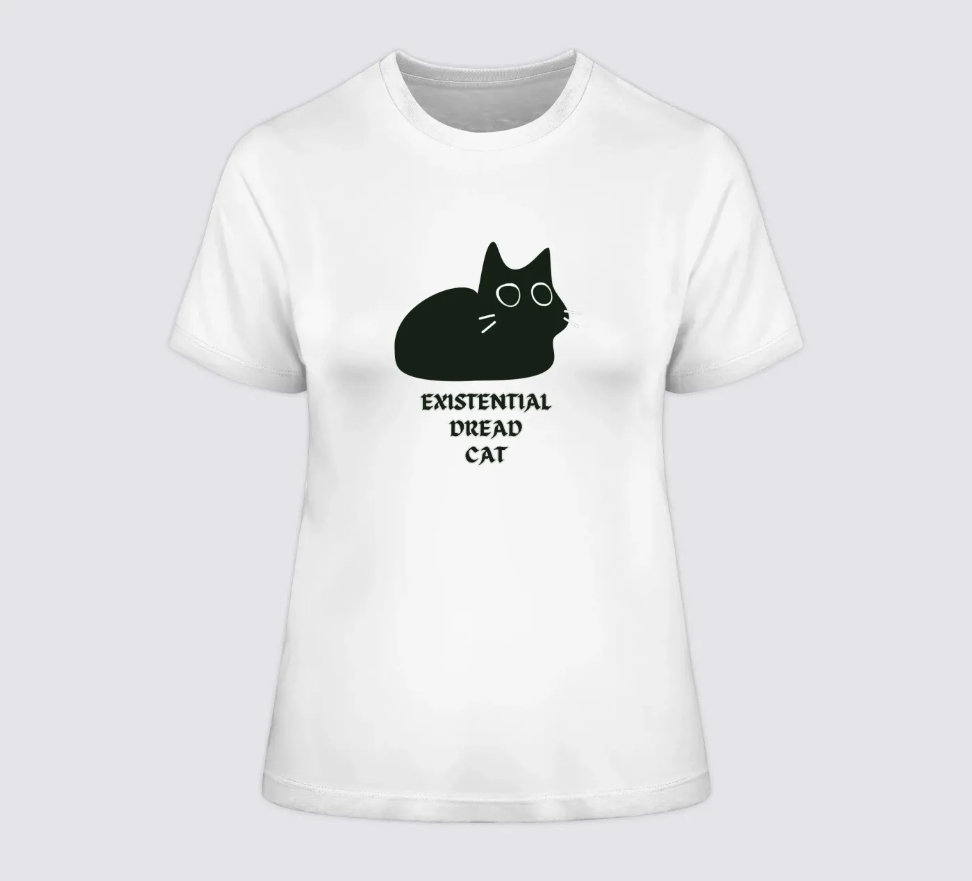 Existential Dread Cat t-shirt da donna da Melty Shirts