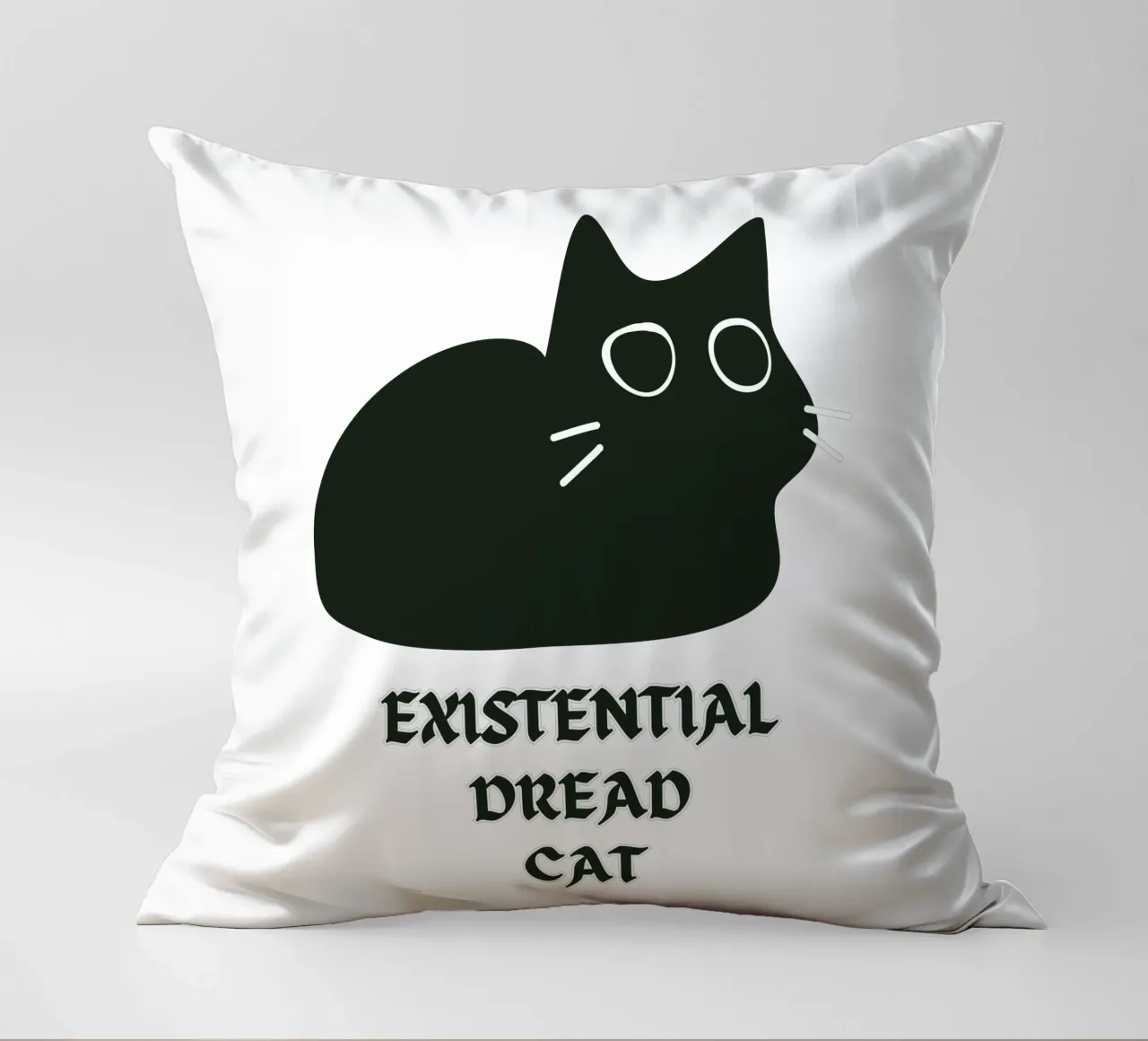Existential Dread Cat cuscino da Melty Shirts