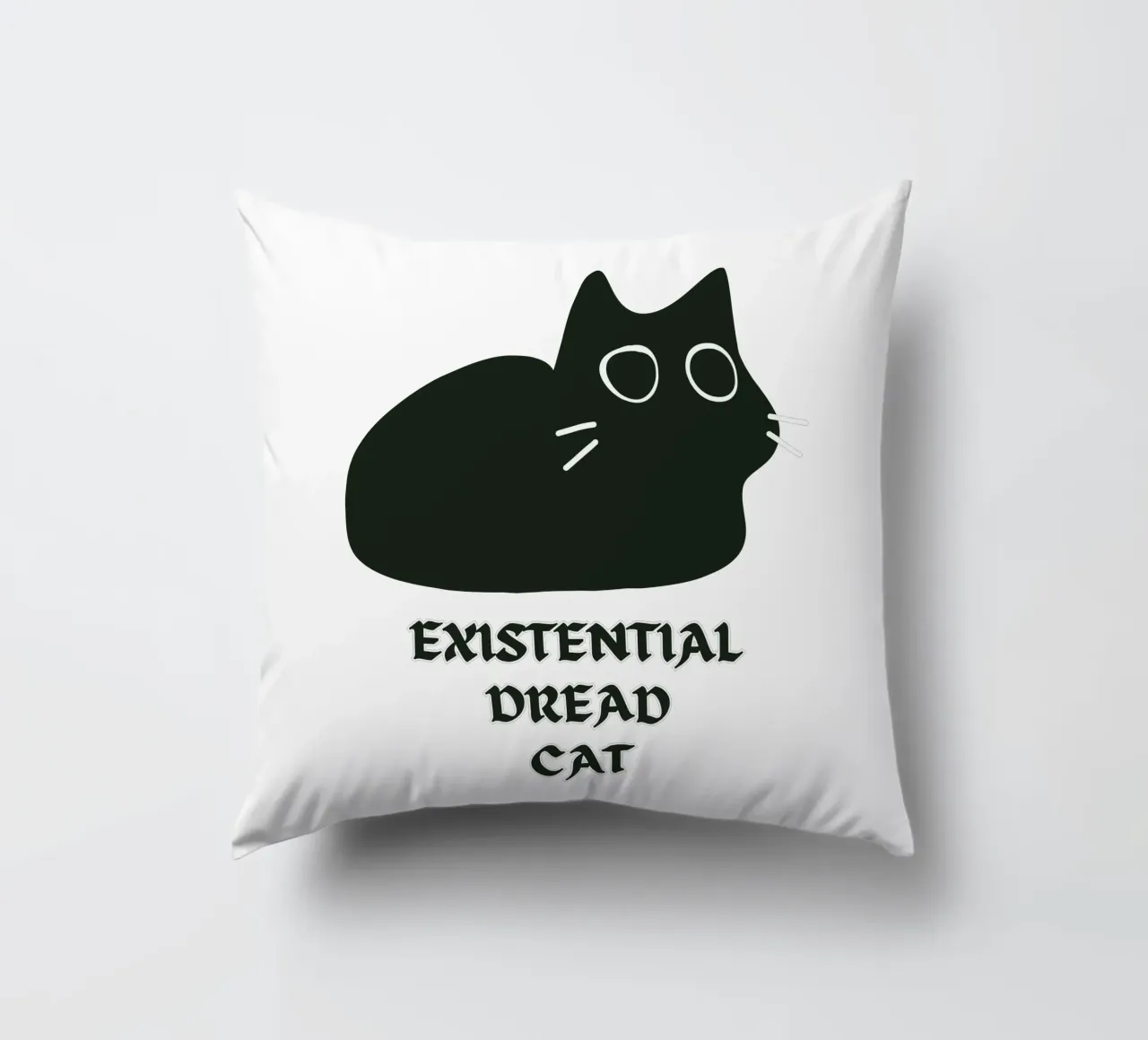 Existential Dread Cat cuscino da Melty Shirts