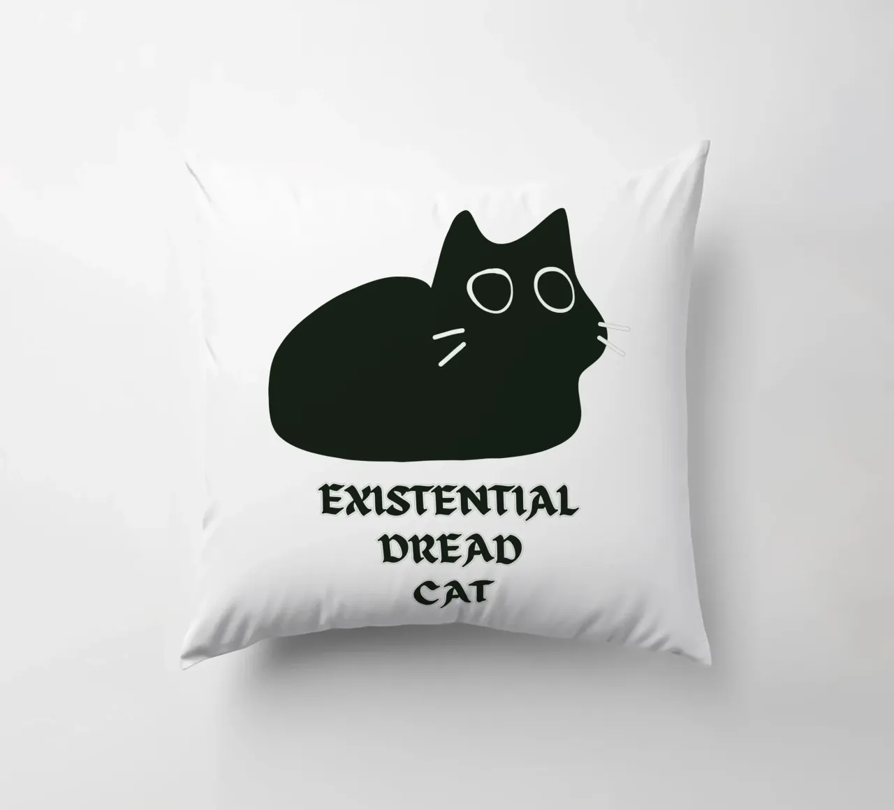 Existential Dread Cat cuscino da Melty Shirts