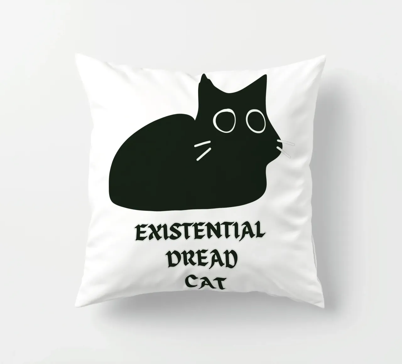 Existential Dread Cat cuscino da Melty Shirts