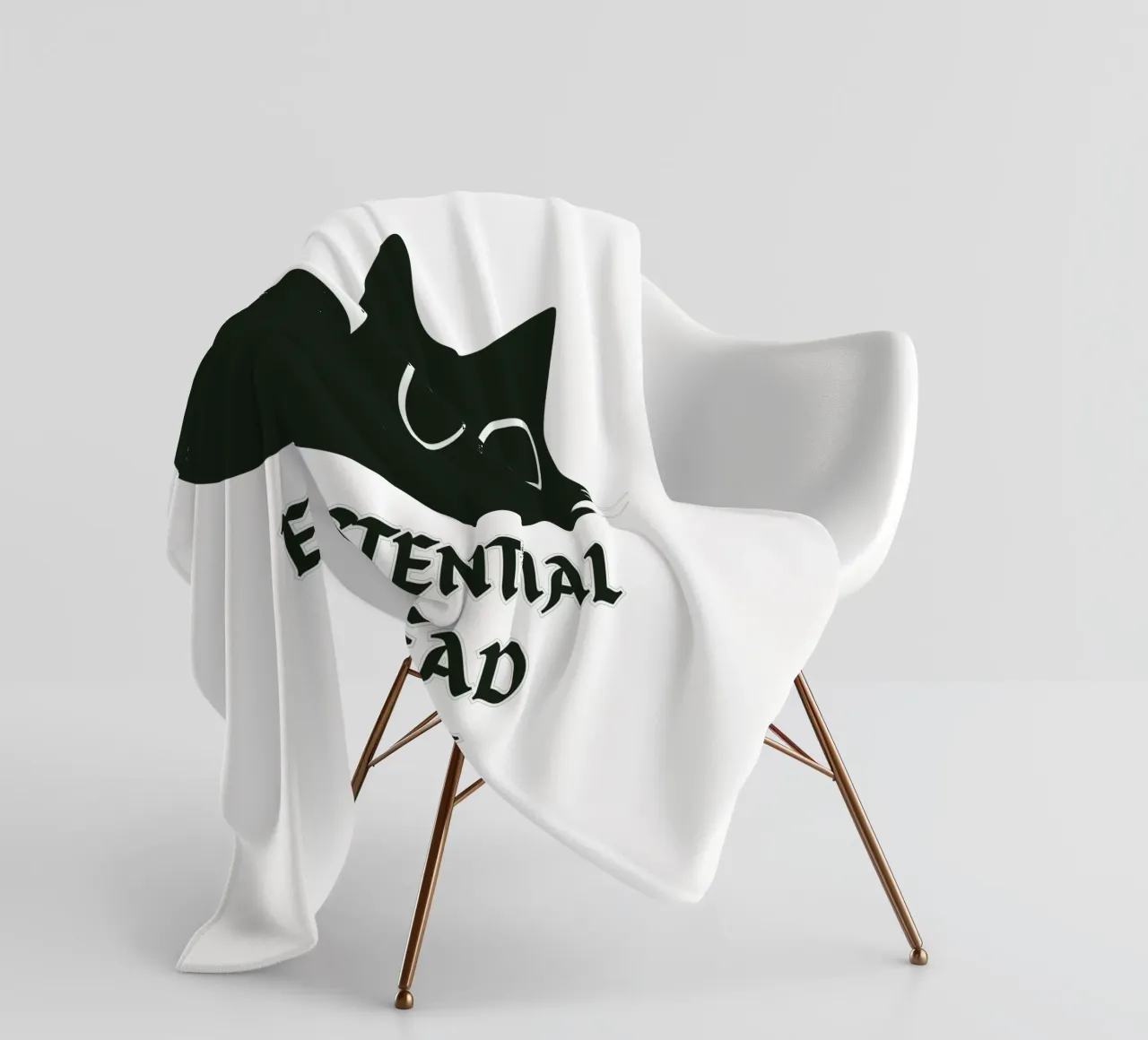 Existential Dread Cat coperta in pile da Melty Shirts