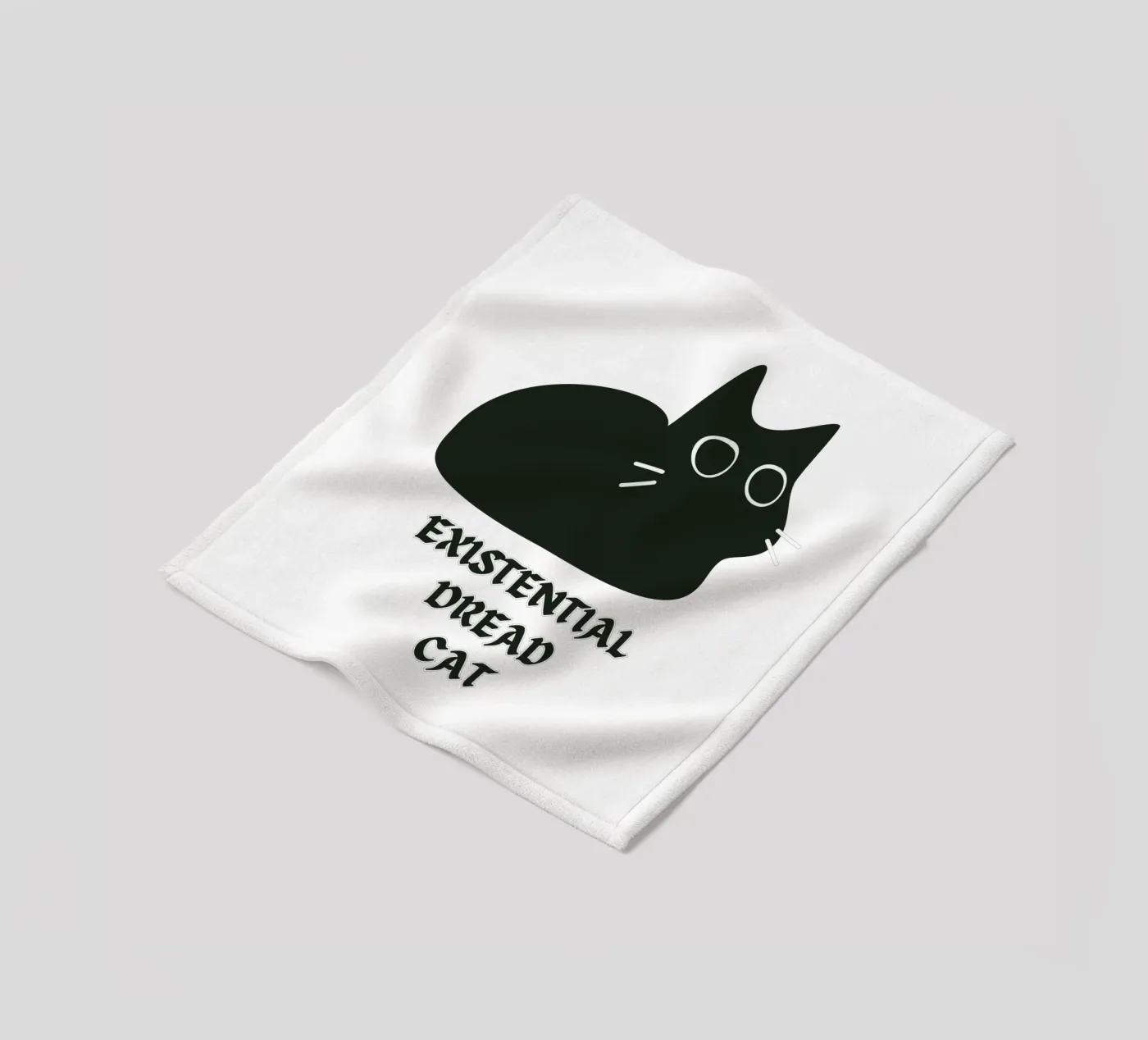 Existential Dread Cat fleecedeken van Melty Shirts