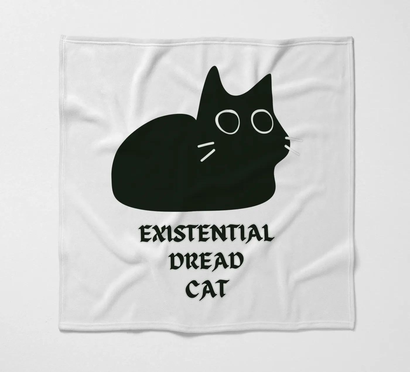 Existential Dread Cat fleecedeken van Melty Shirts