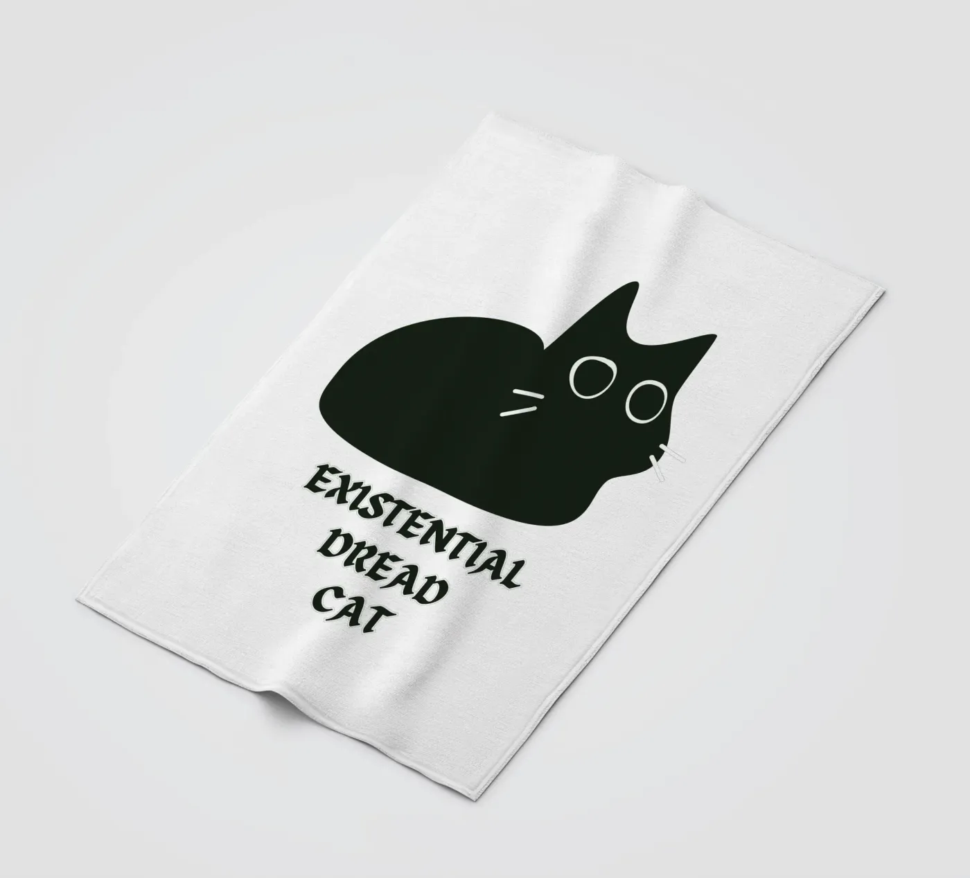 Existential Dread Cat fleecedeken van Melty Shirts