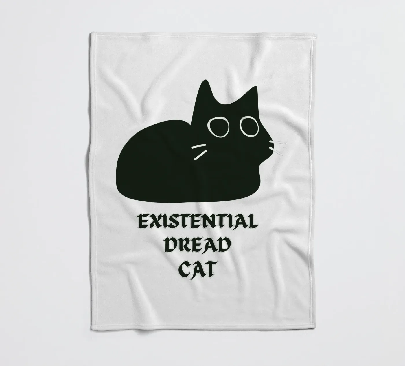 Existential Dread Cat fleecedeken van Melty Shirts