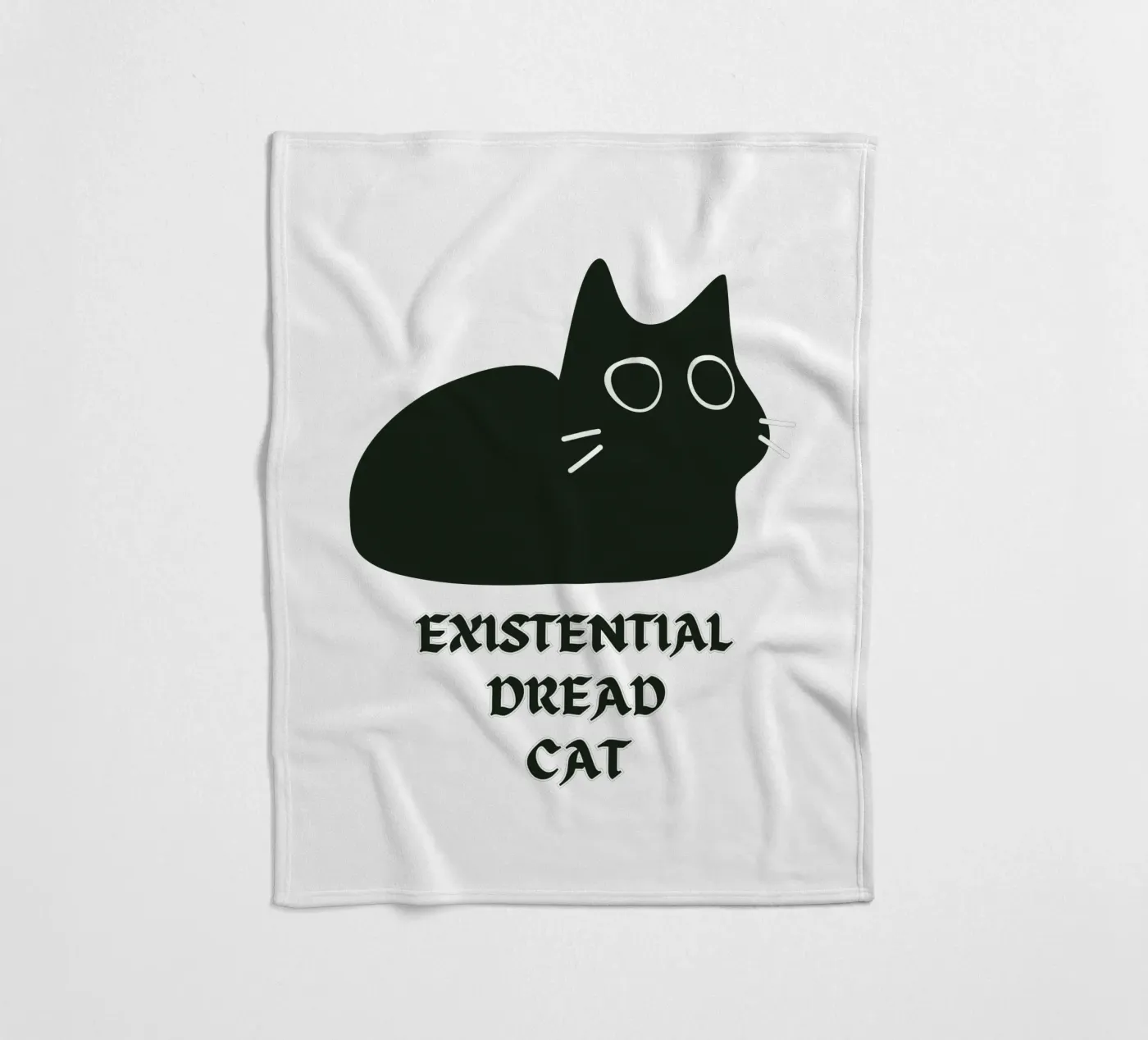 Existential Dread Cat fleecedeken van Melty Shirts