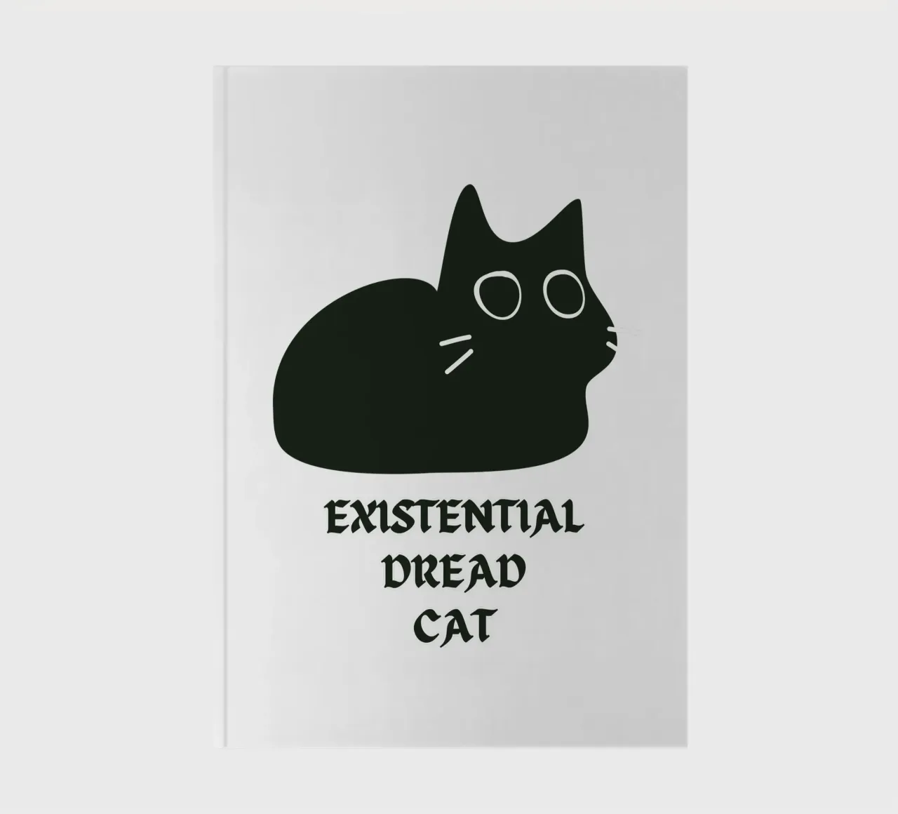 Existential Dread Cat notebook by Melty Shirts