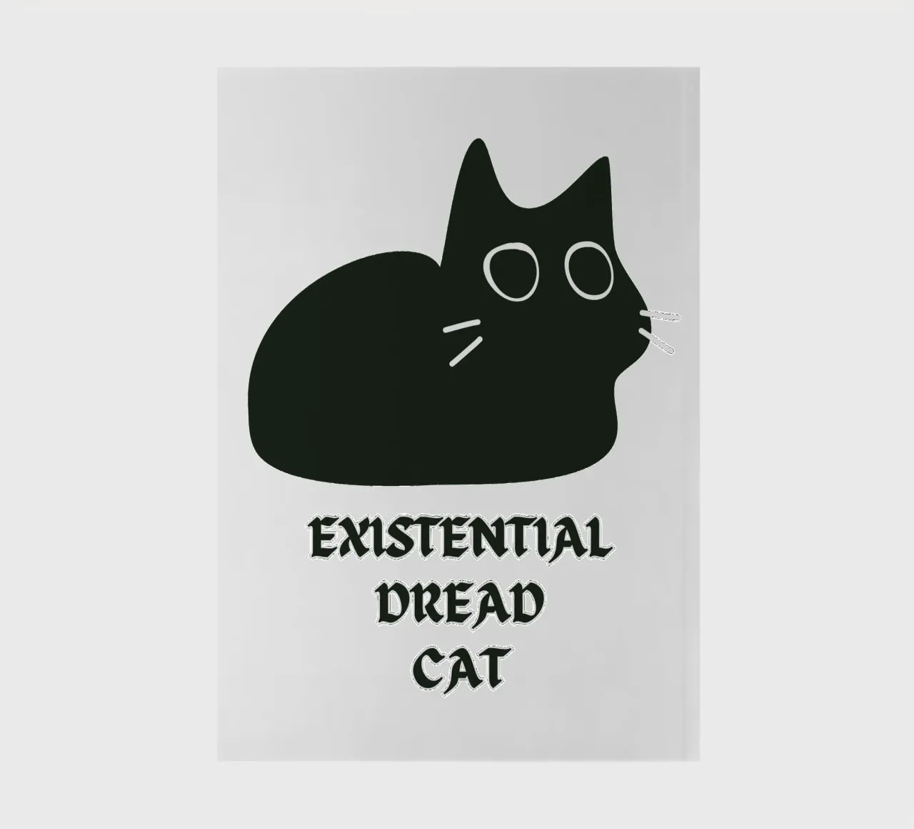 Existential Dread Cat notebook by Melty Shirts