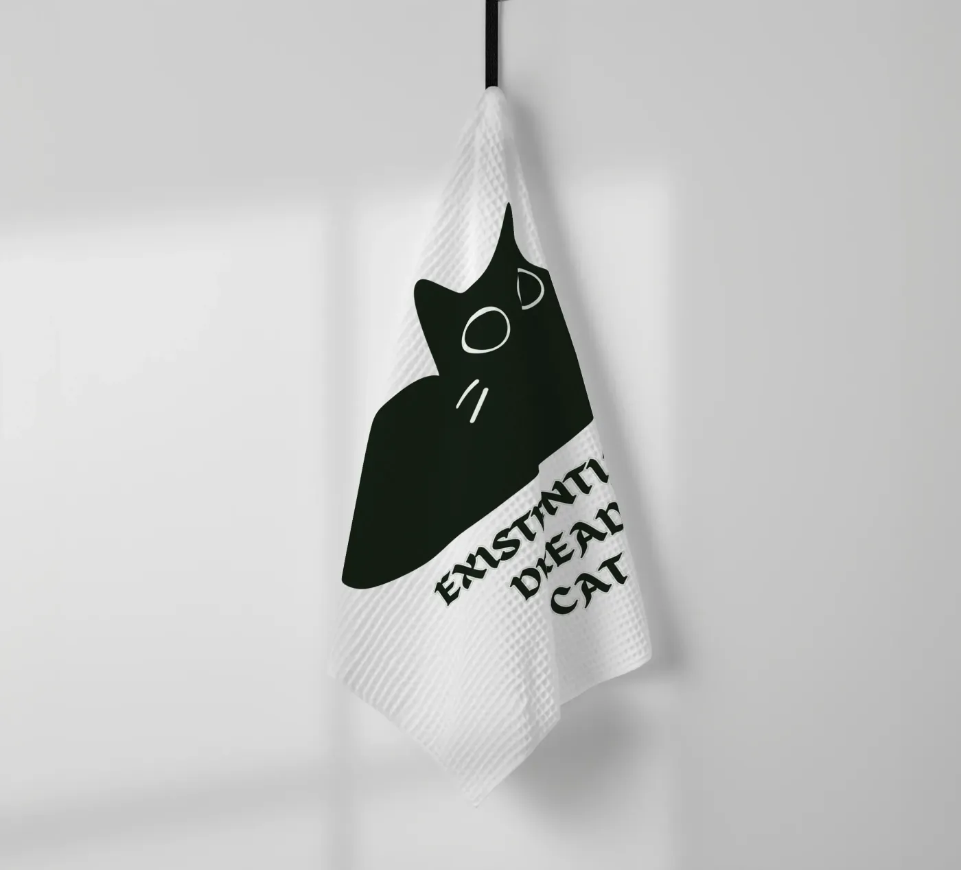 Existential Dread Cat Geschirrtuch von Melty Shirts