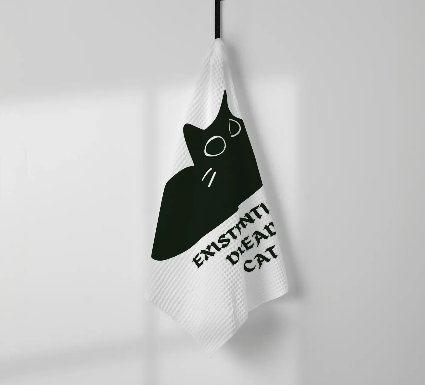 Existential Dread Cat theedoek van Melty Shirts