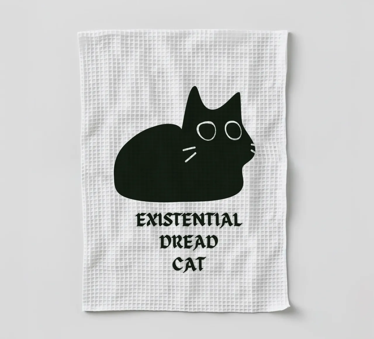 Existential Dread Cat canovaccio da cucina da Melty Shirts