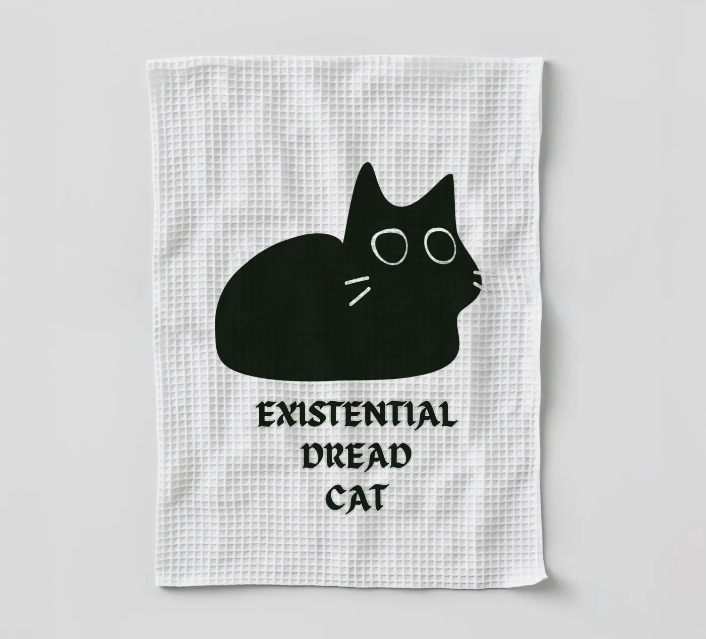 Existential Dread Cat Geschirrtuch von Melty Shirts