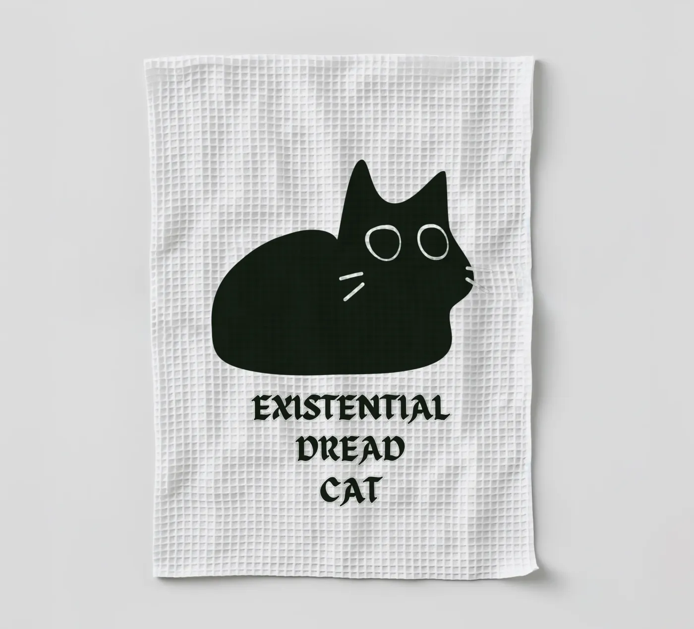 Existential Dread Cat theedoek van Melty Shirts