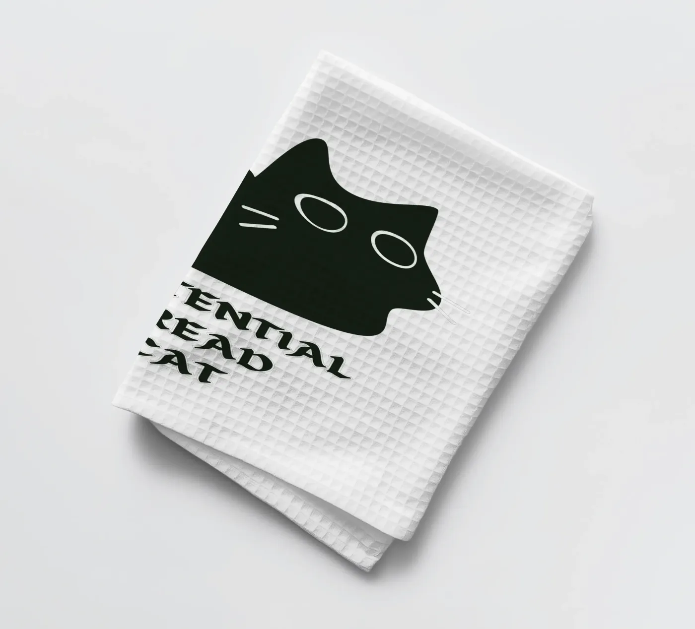 Existential Dread Cat Geschirrtuch von Melty Shirts