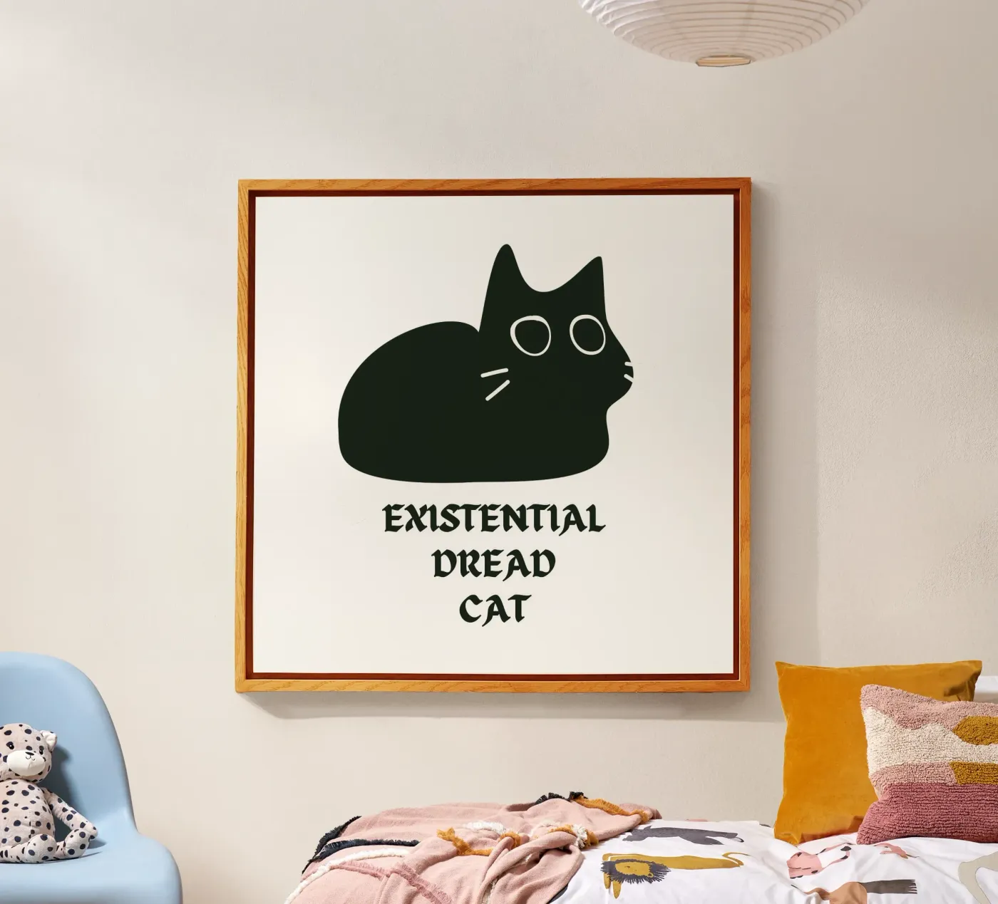 Existential Dread Cat acryl van Melty Shirts