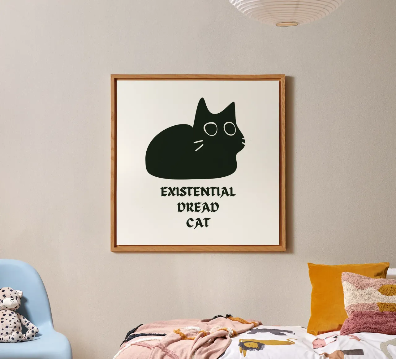 Existential Dread Cat alluminio dibond da Melty Shirts