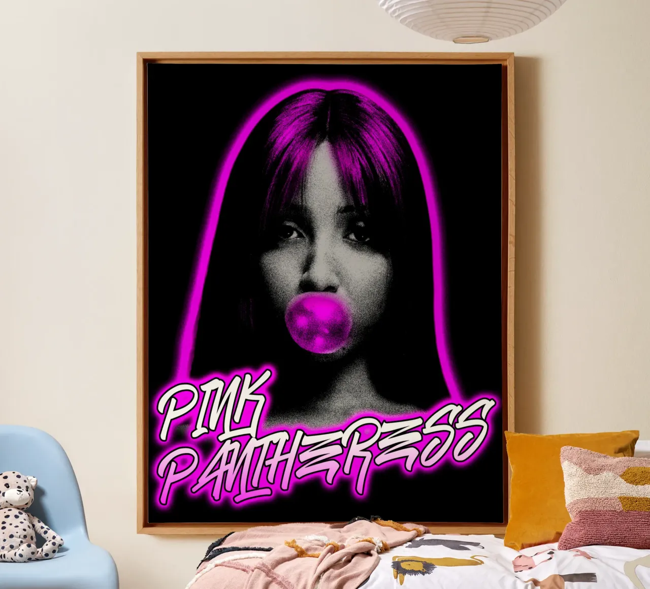 Hyper Pop Classic T-Shirt canvas with Floater frame by mannys_artt