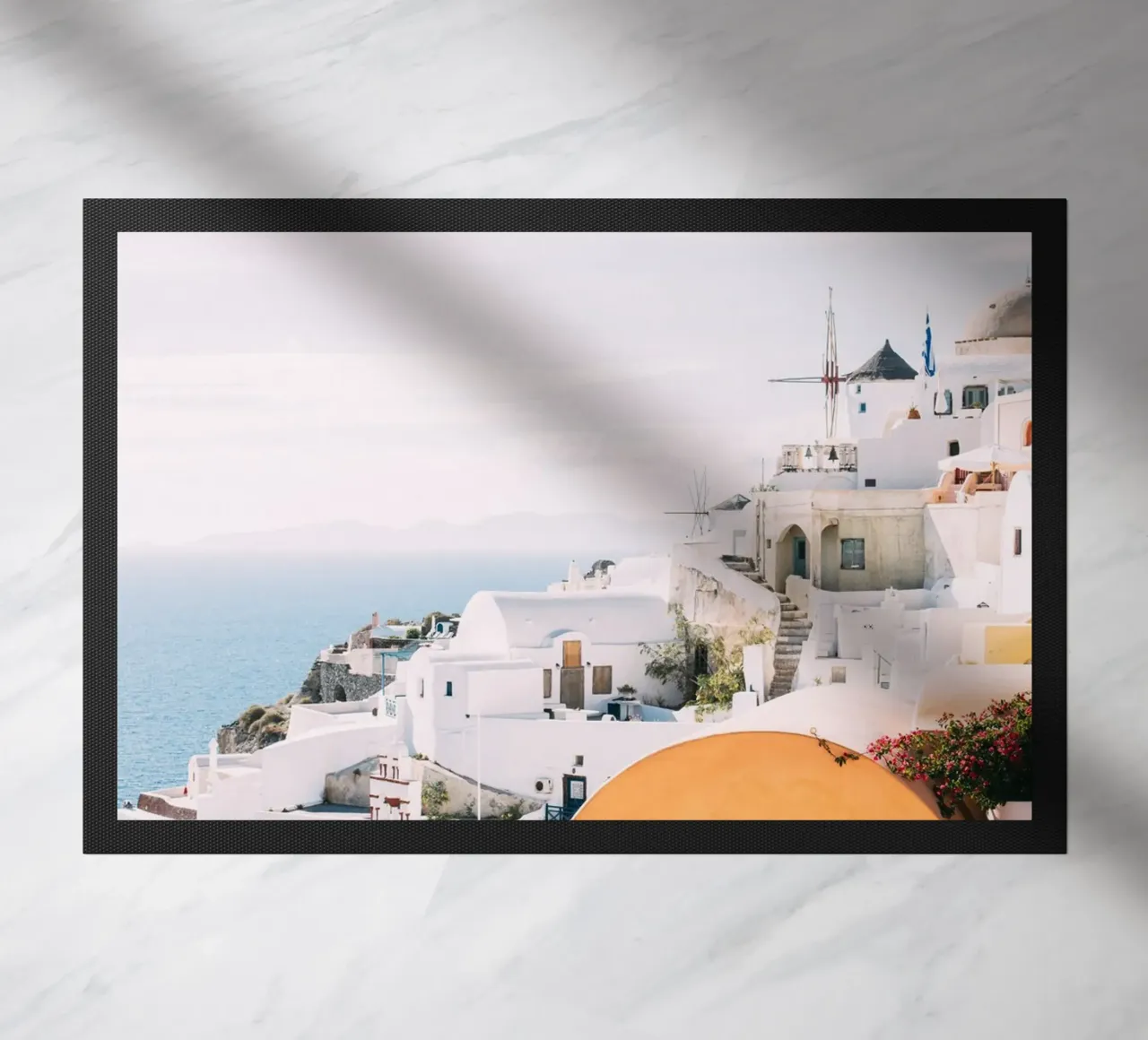 Vue de la colline d'Oia, Santorin | Paysage de l'île grecque paillasson de patiphotography