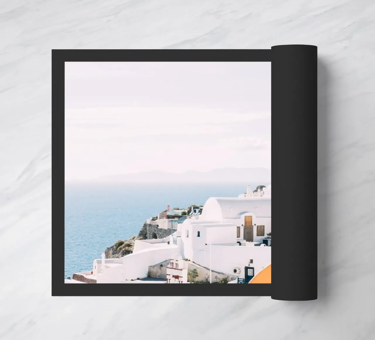 Vue de la colline d'Oia, Santorin | Paysage de l'île grecque paillasson de patiphotography