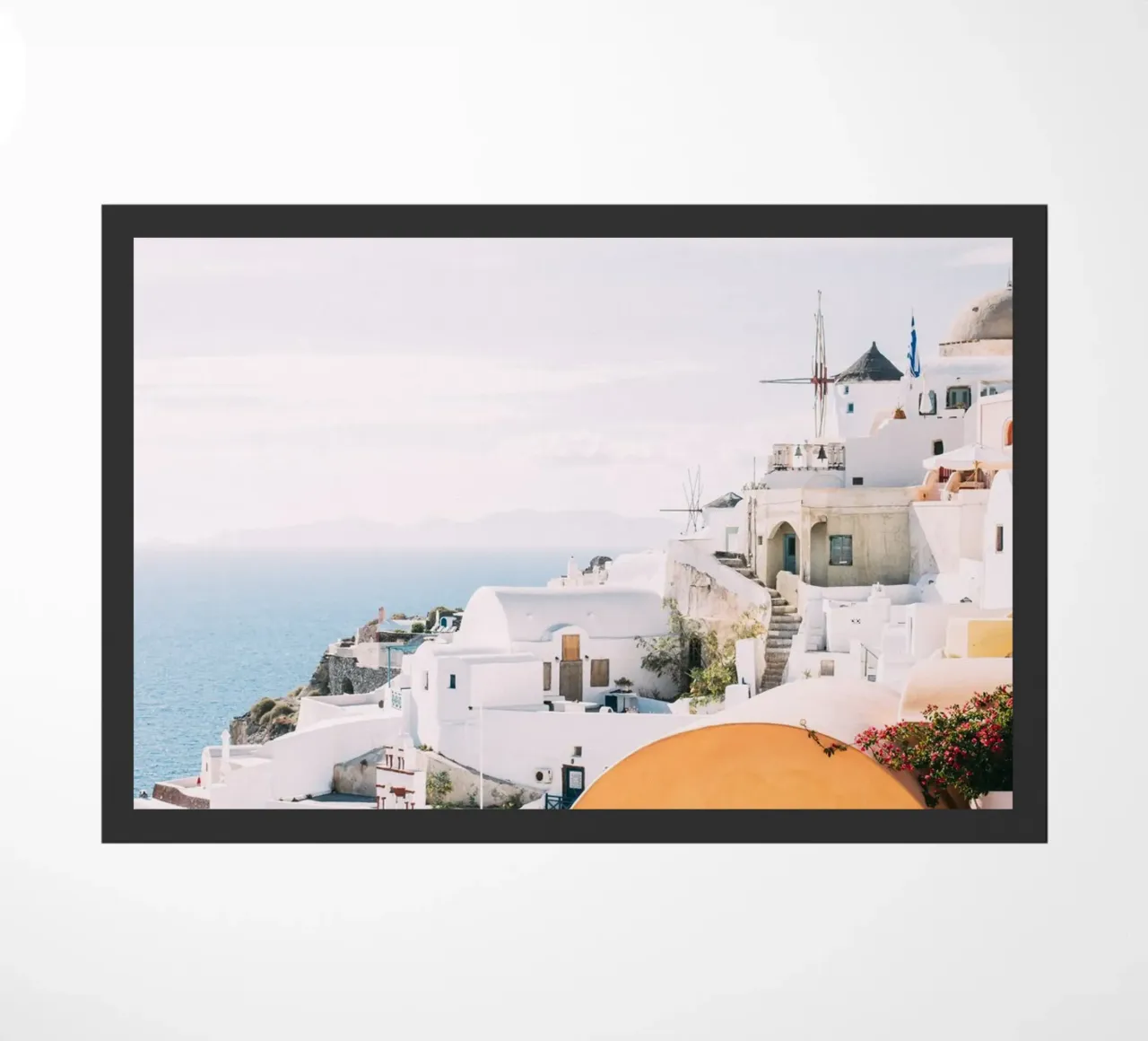 Vue de la colline d'Oia, Santorin | Paysage de l'île grecque paillasson de patiphotography