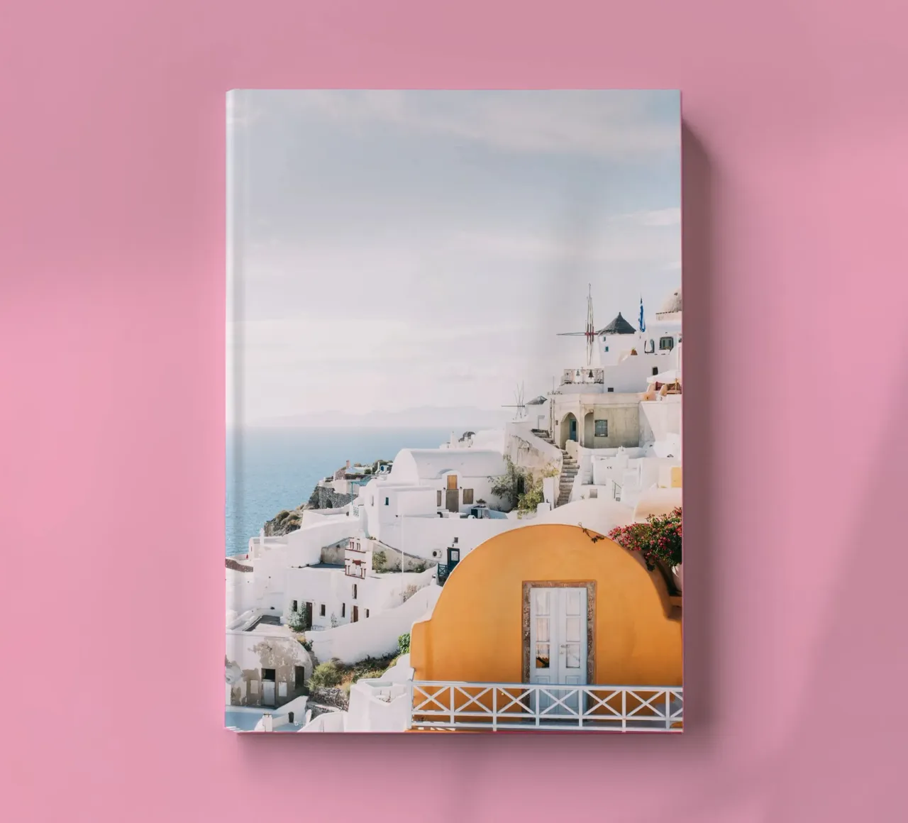 Vue de la colline d'Oia, Santorin | Paysage de l'île grecque carnet de notes de patiphotography