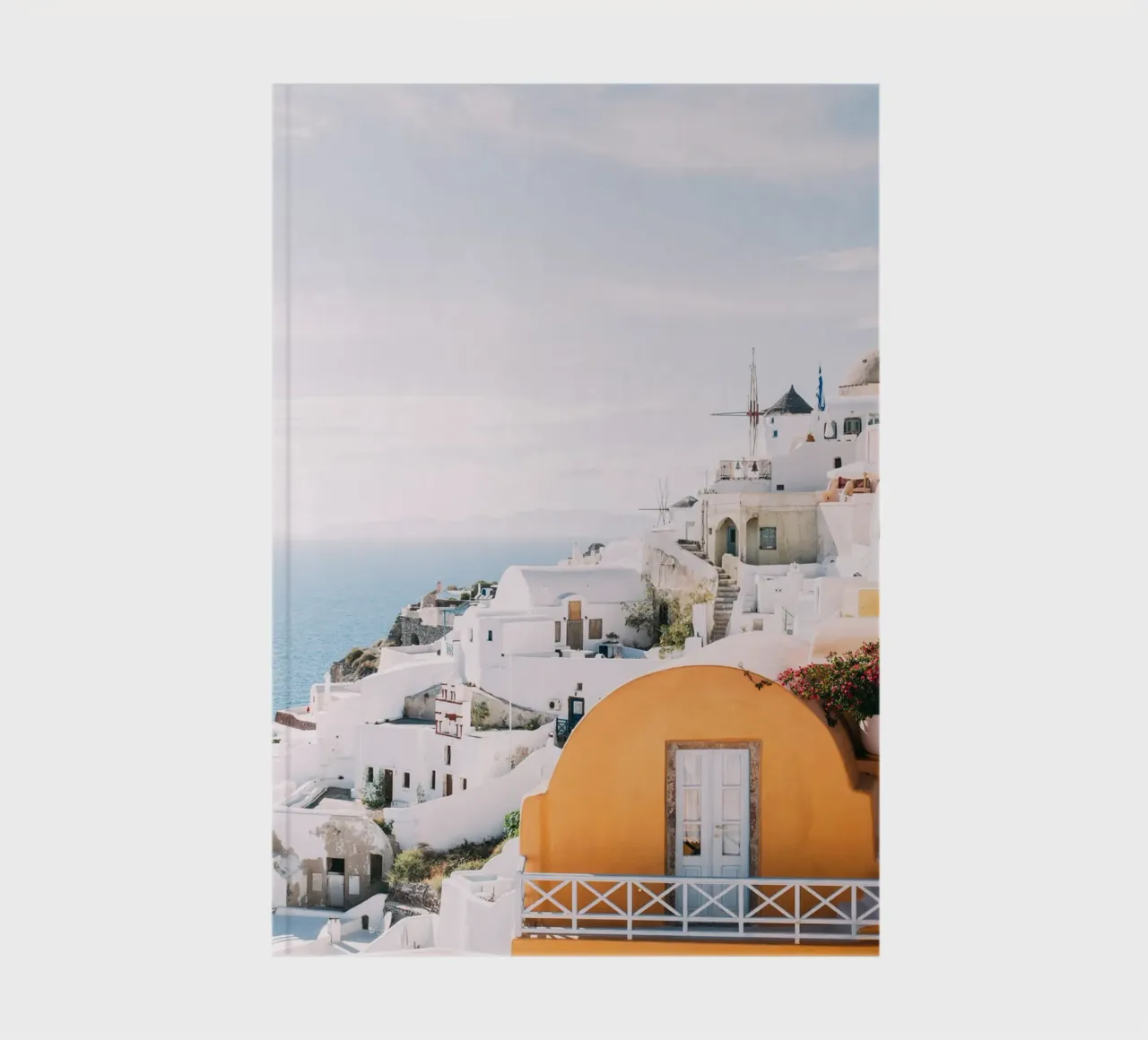 Vue de la colline d'Oia, Santorin | Paysage de l'île grecque carnet de notes de patiphotography