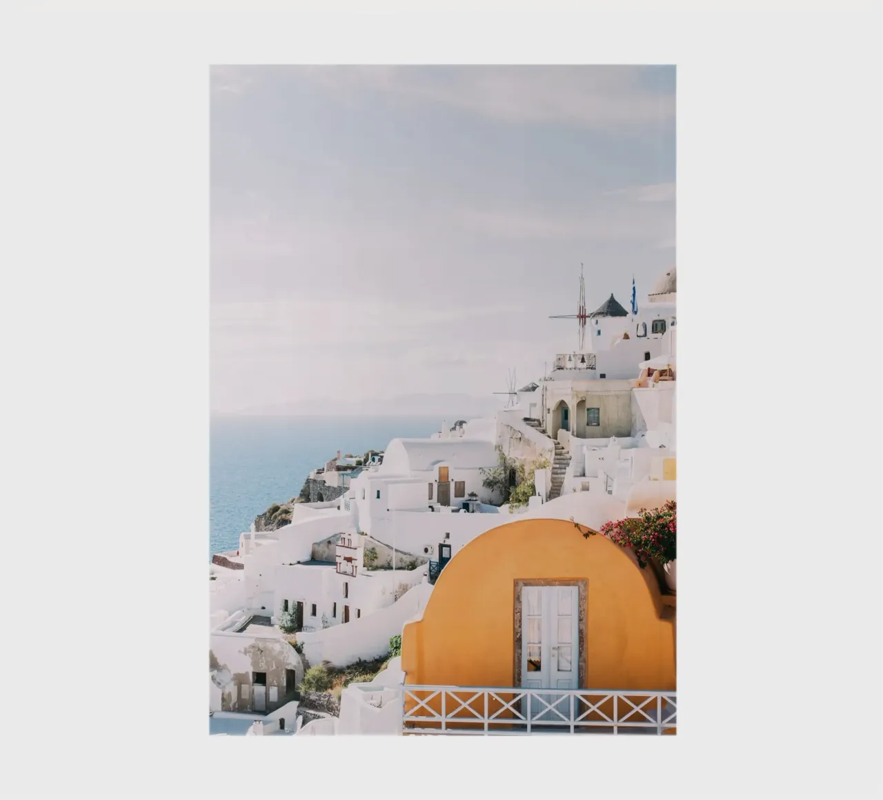 Vue de la colline d'Oia, Santorin | Paysage de l'île grecque carnet de notes de patiphotography