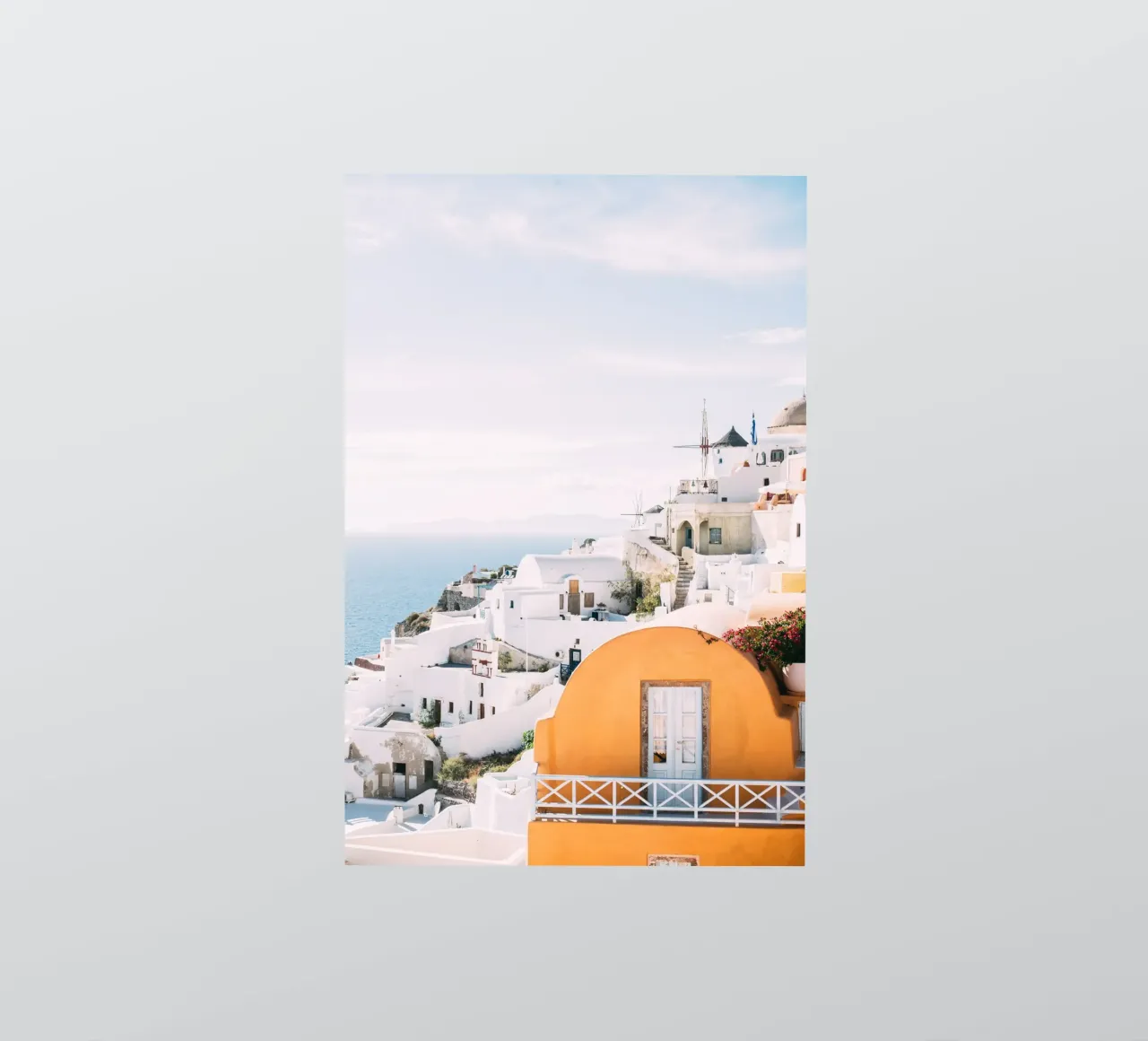 Vue de la colline d'Oia, Santorin | Paysage de l'île grecque autocollant de patiphotography
