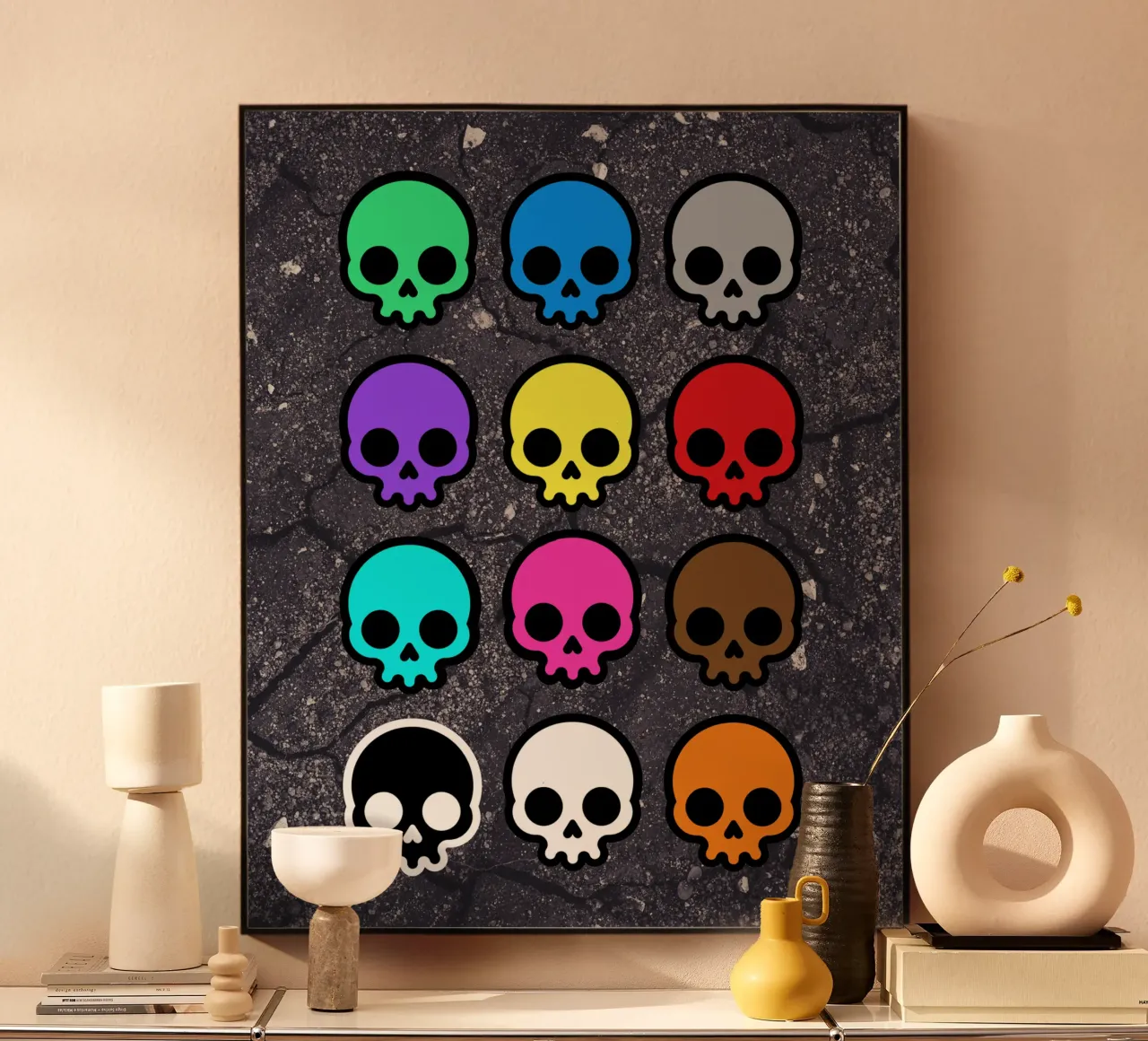 Rainbow Skullz plexiglass da Melty Shirts