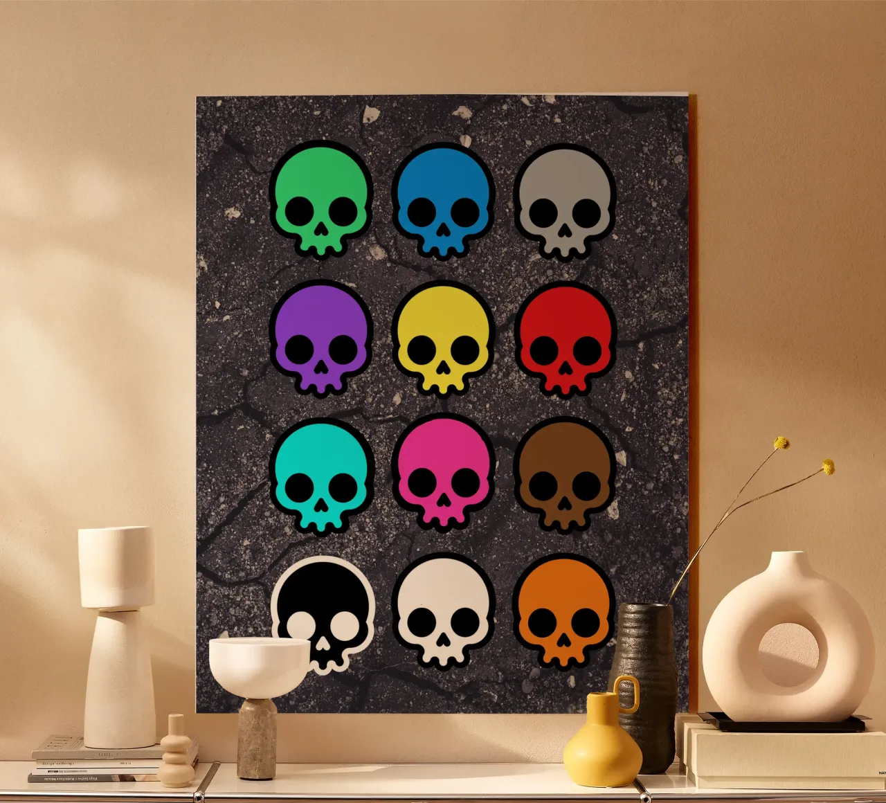 Rainbow Skullz plexiglass da Melty Shirts
