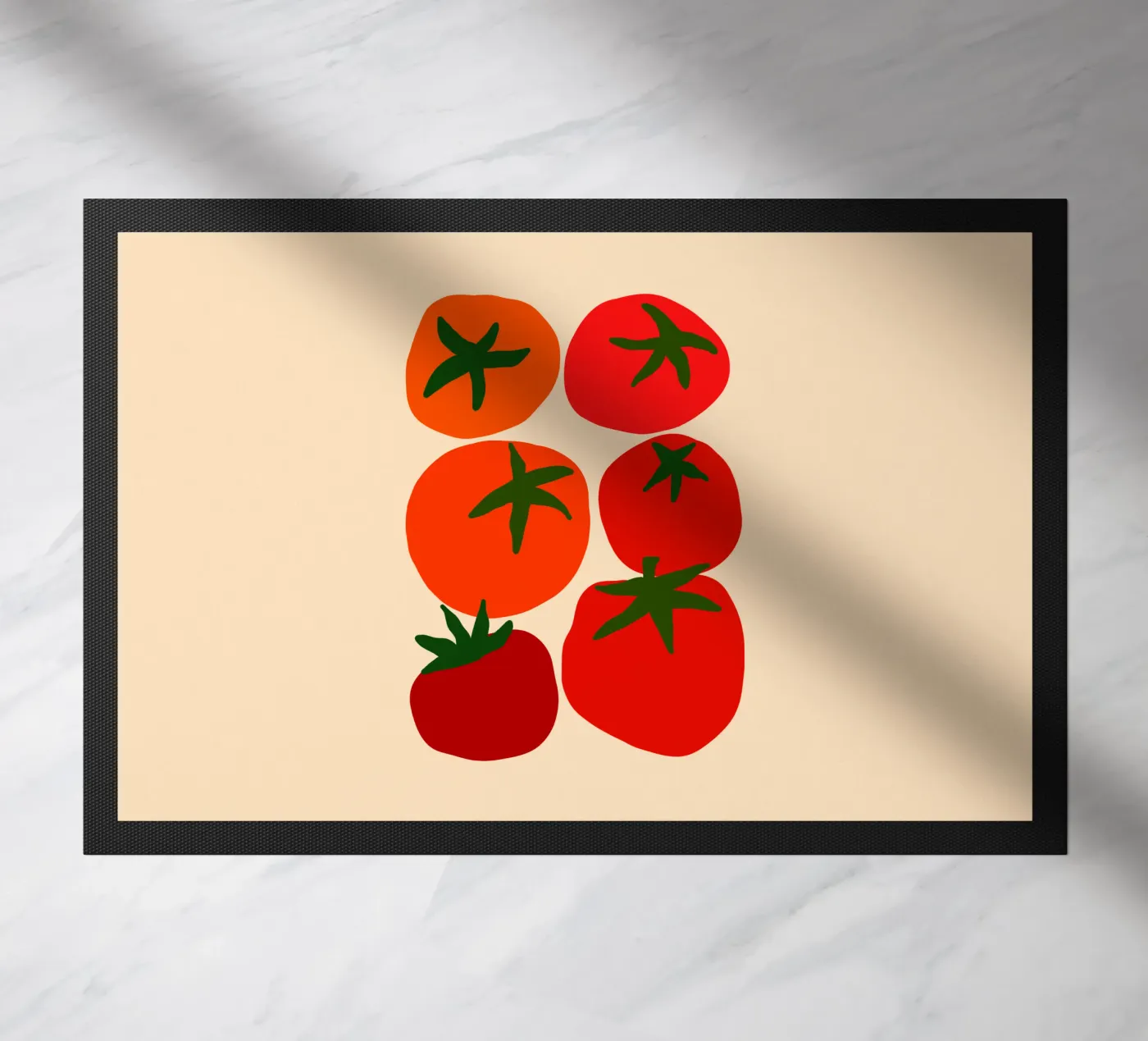 Vibrant tomatoes doormat by TijanaArtStudio88
