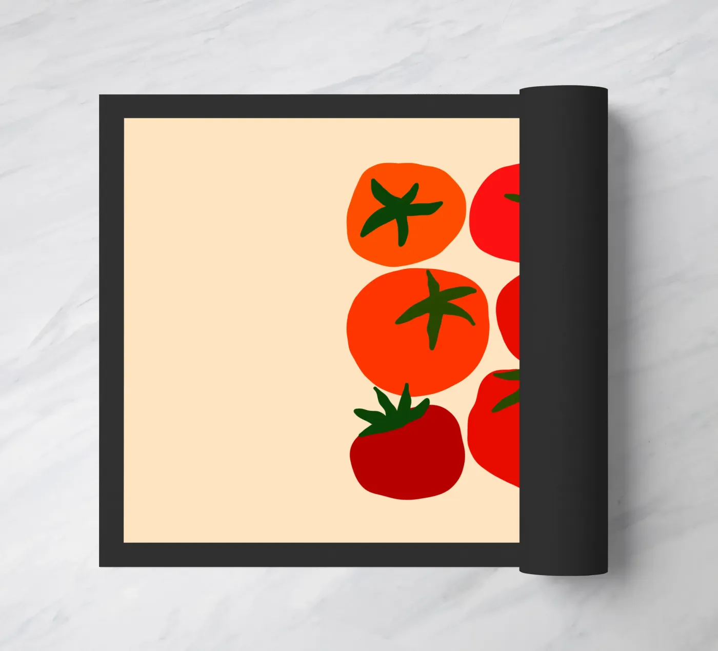 Vibrant tomatoes doormat by TijanaArtStudio88