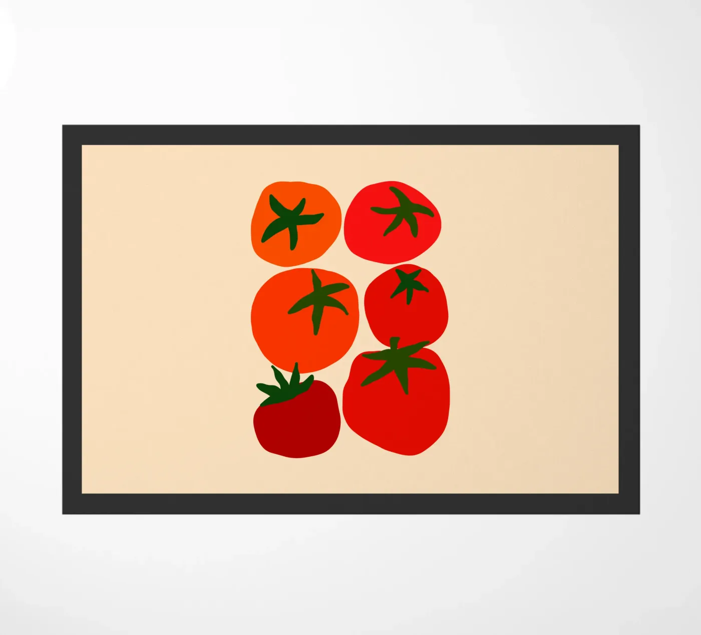 Vibrant tomatoes doormat by TijanaArtStudio88