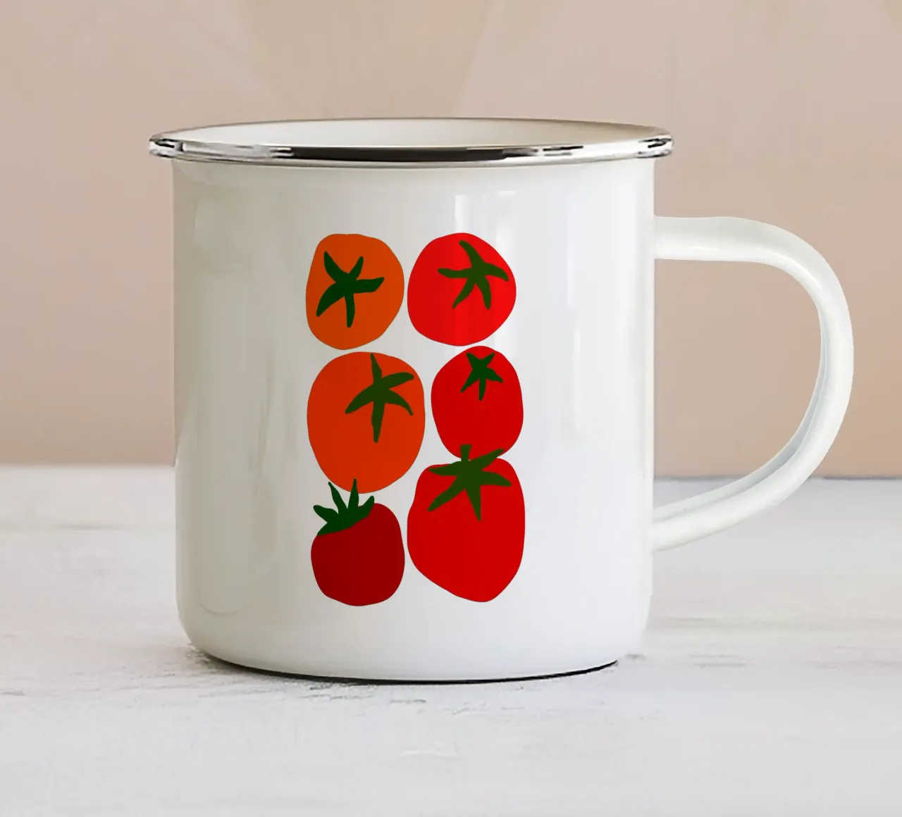 Vibrant tomatoes tazza in smalto da TijanaArtStudio88