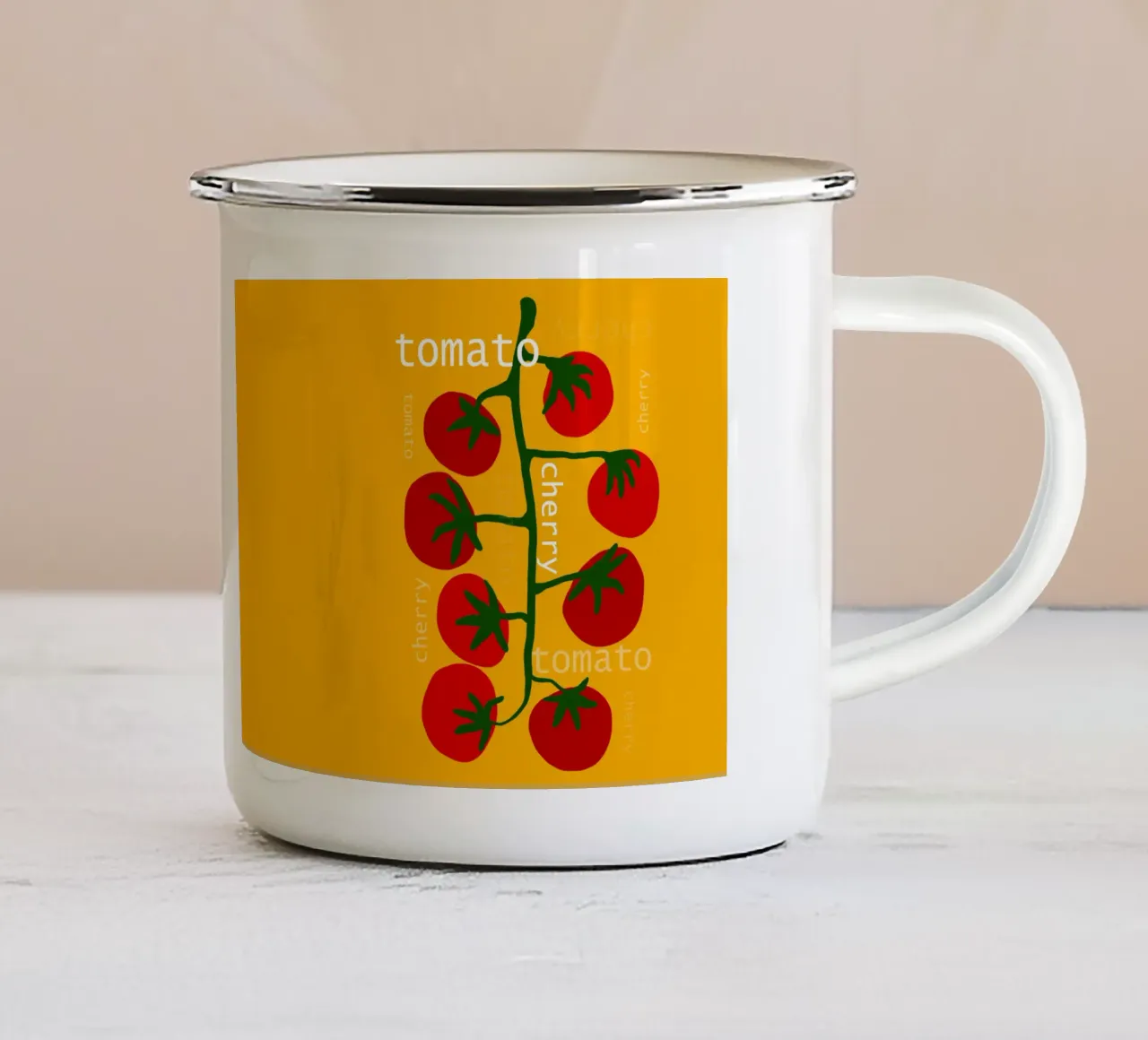 Cherry Tomato tazza in smalto da TijanaArtStudio88
