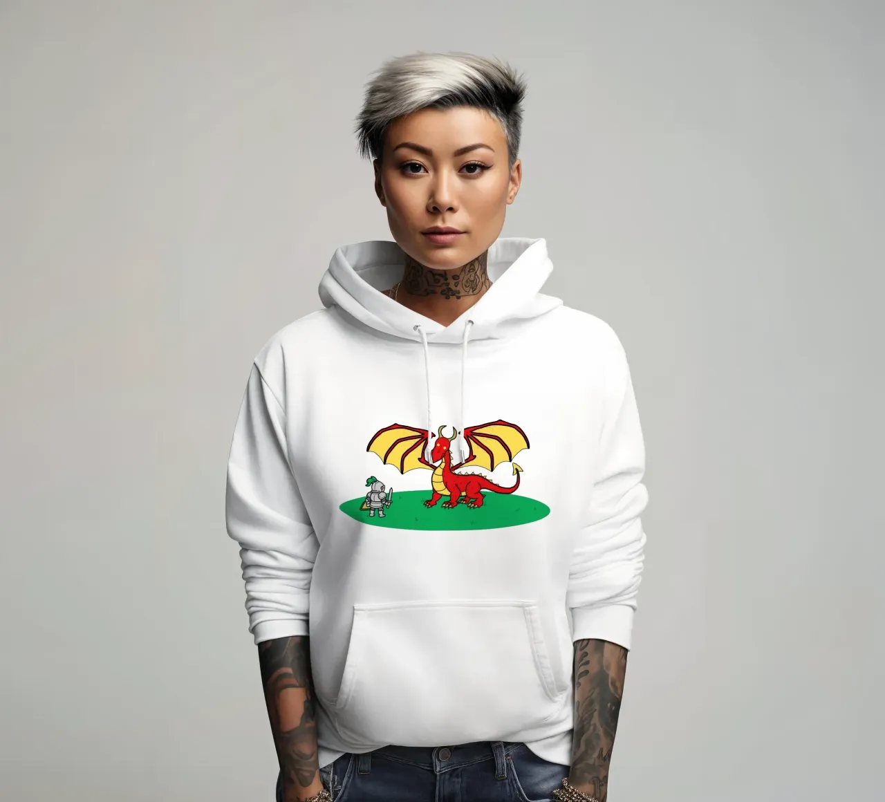 Dragon Showdown - Fantasy Encounters felpa con cappuccio da Melty Shirts