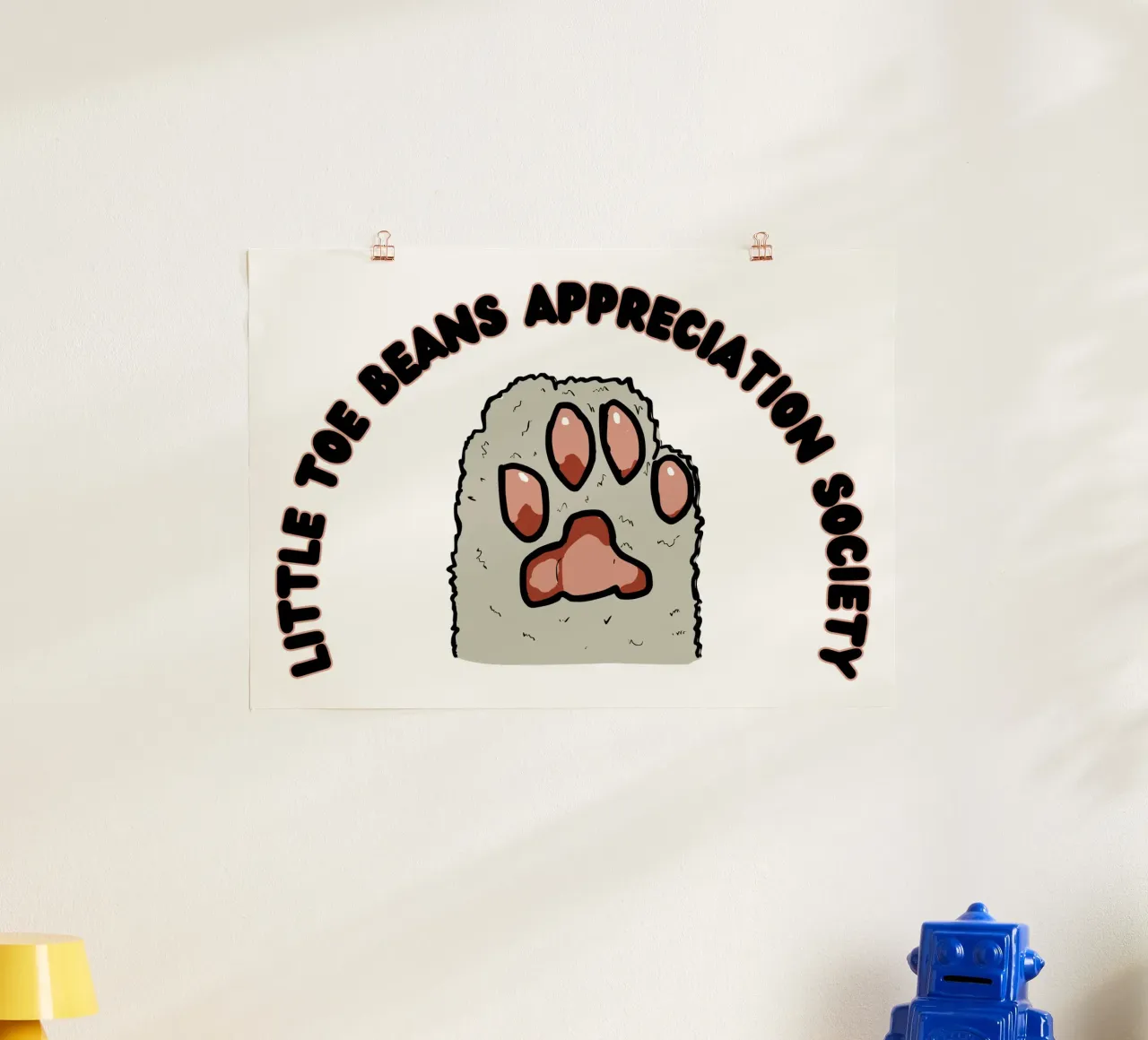 Little Toe Beans Appreciation Society poster da Melty Shirts